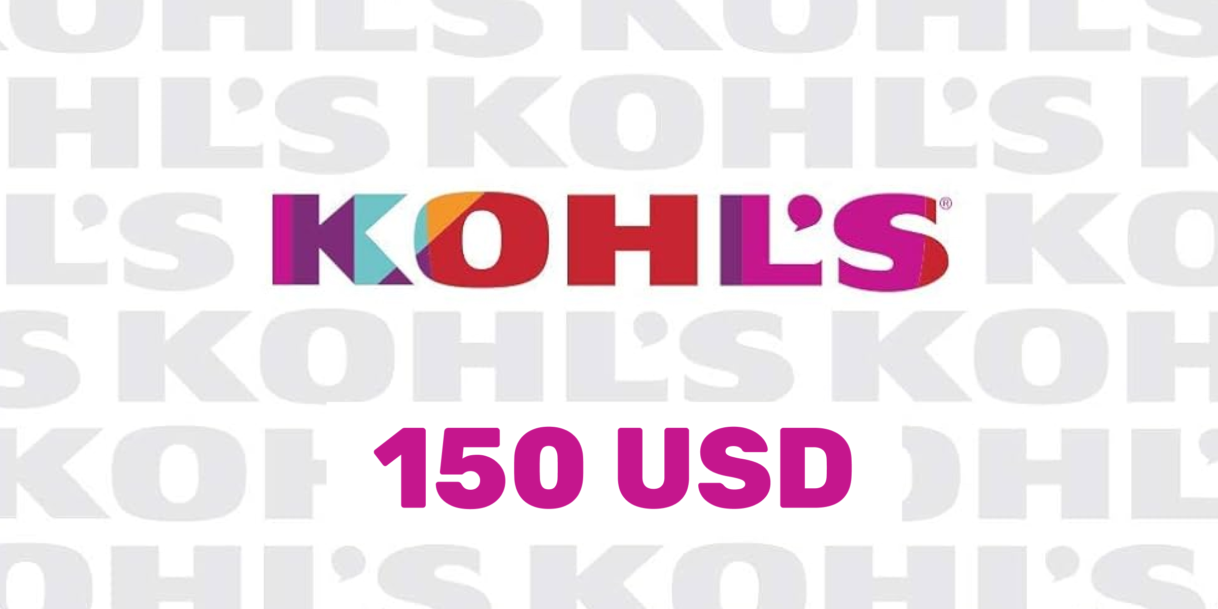 Kohls Gift Card 150 USD