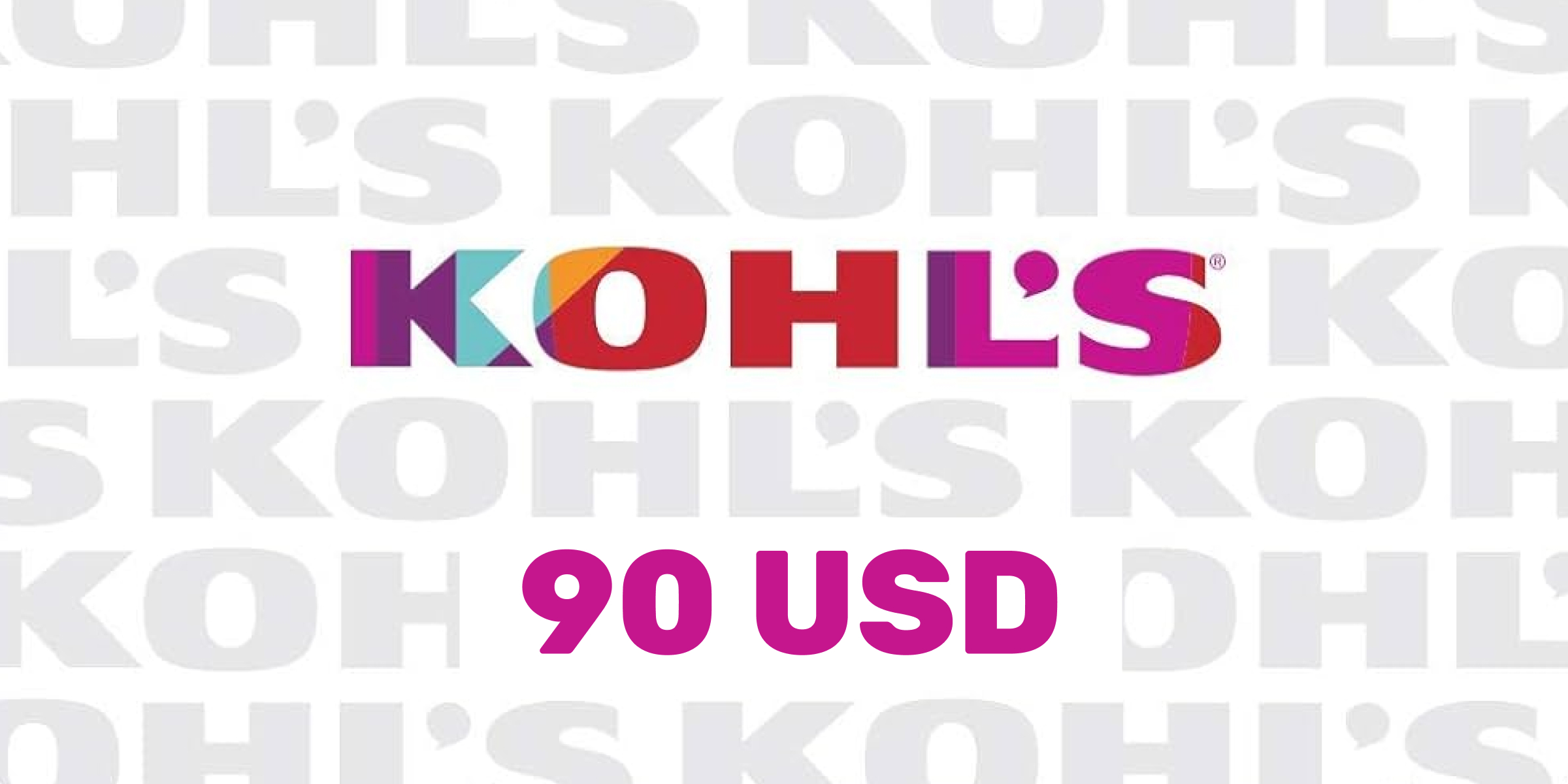 Kohls Gift Card 90 USD