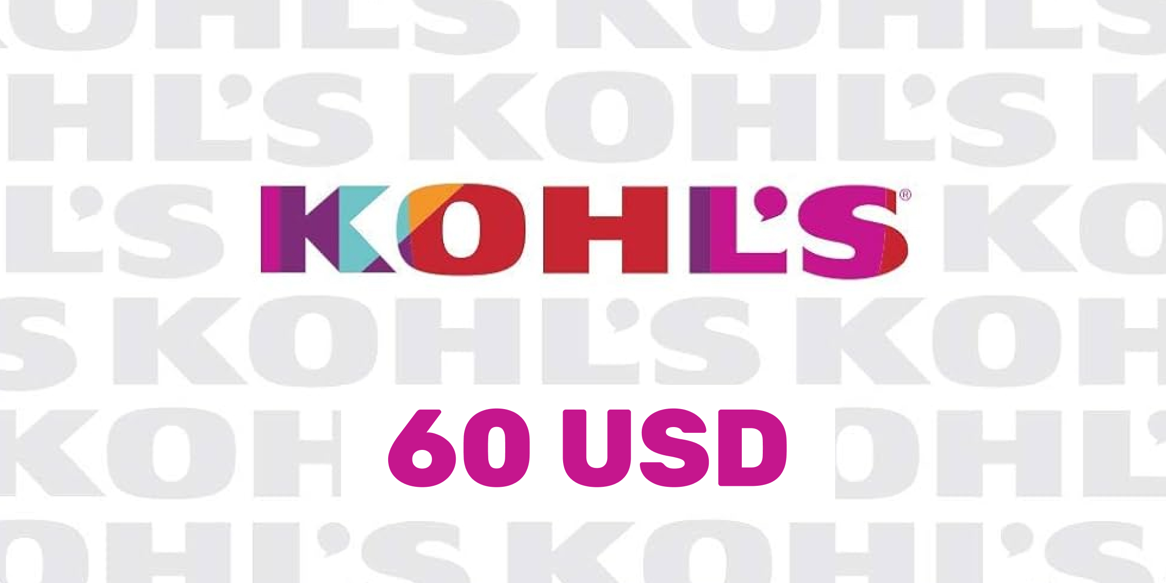 Kohls Gift Card 60 USD
