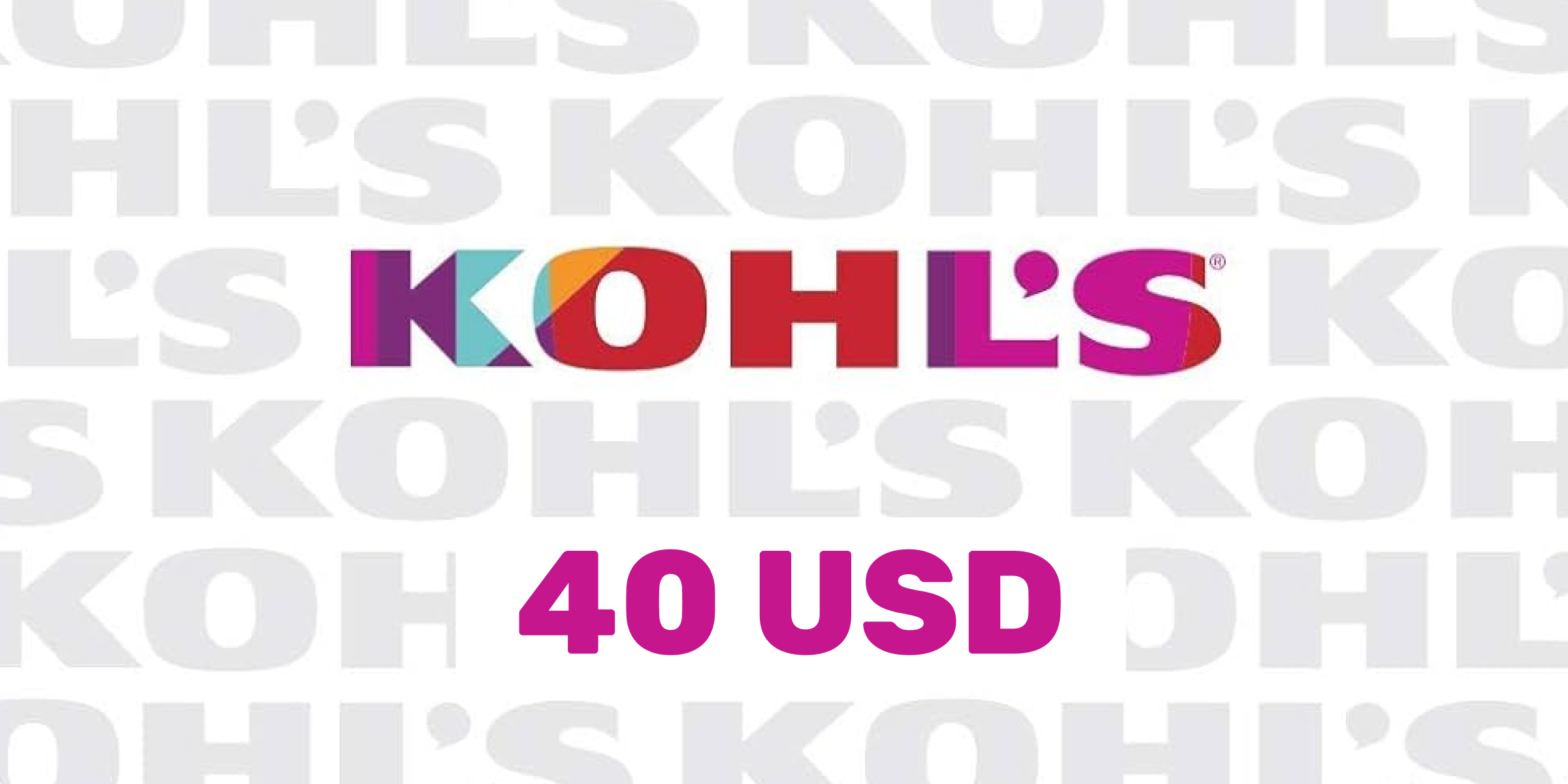 Kohls Gift Card 40 USD