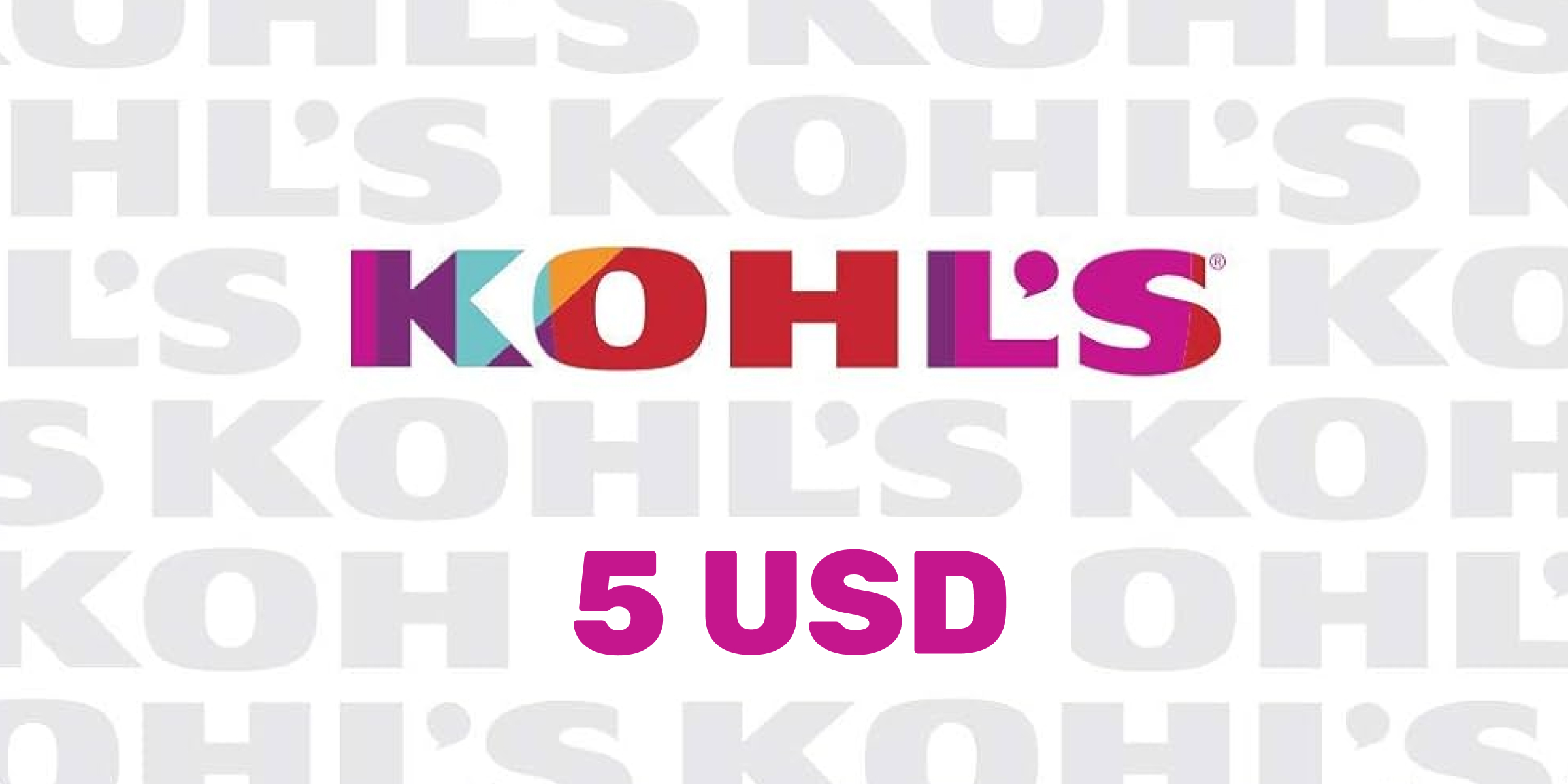 Kohls Gift Card 5 USD