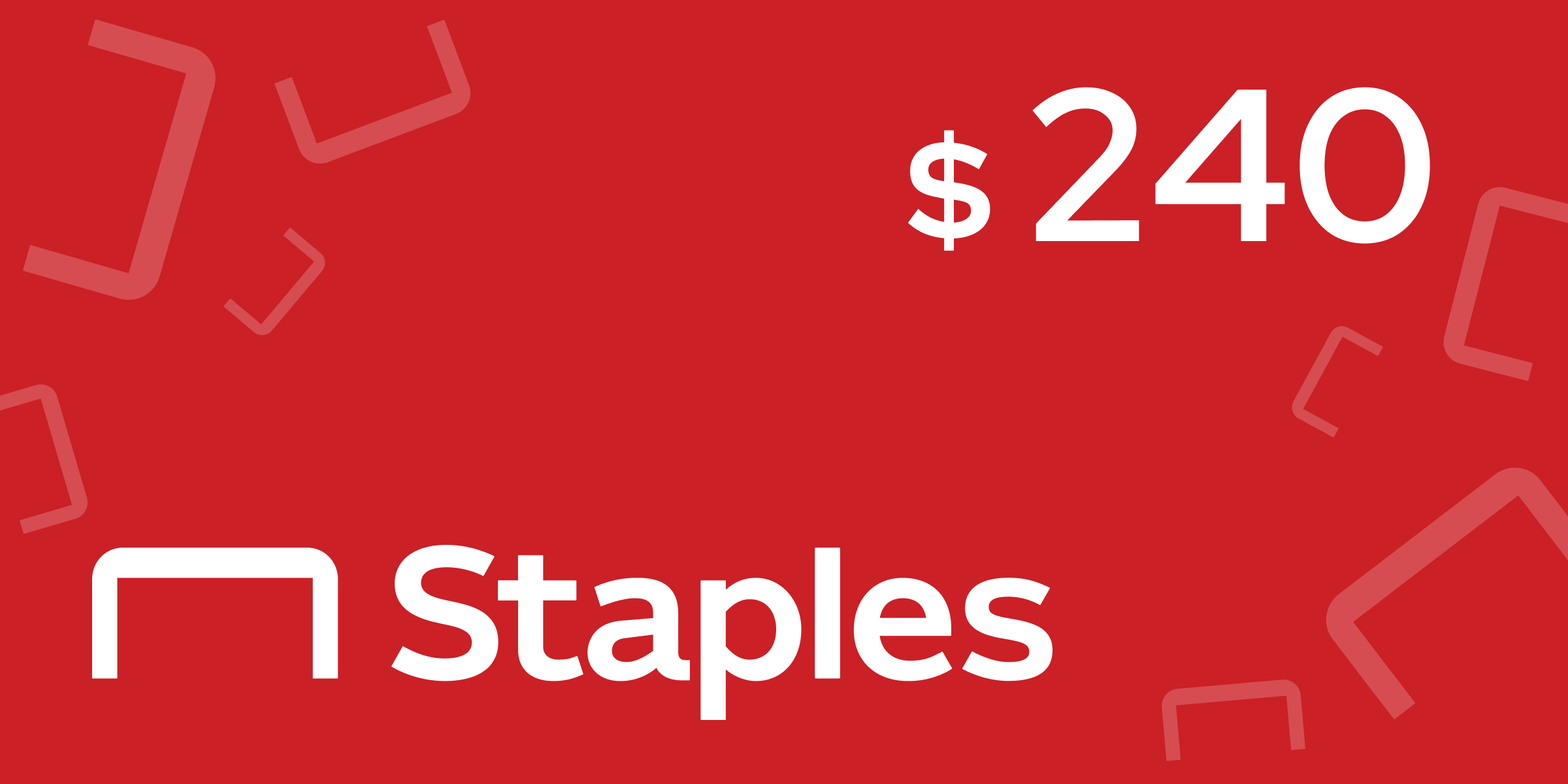 Staples Gift Card 240 USD