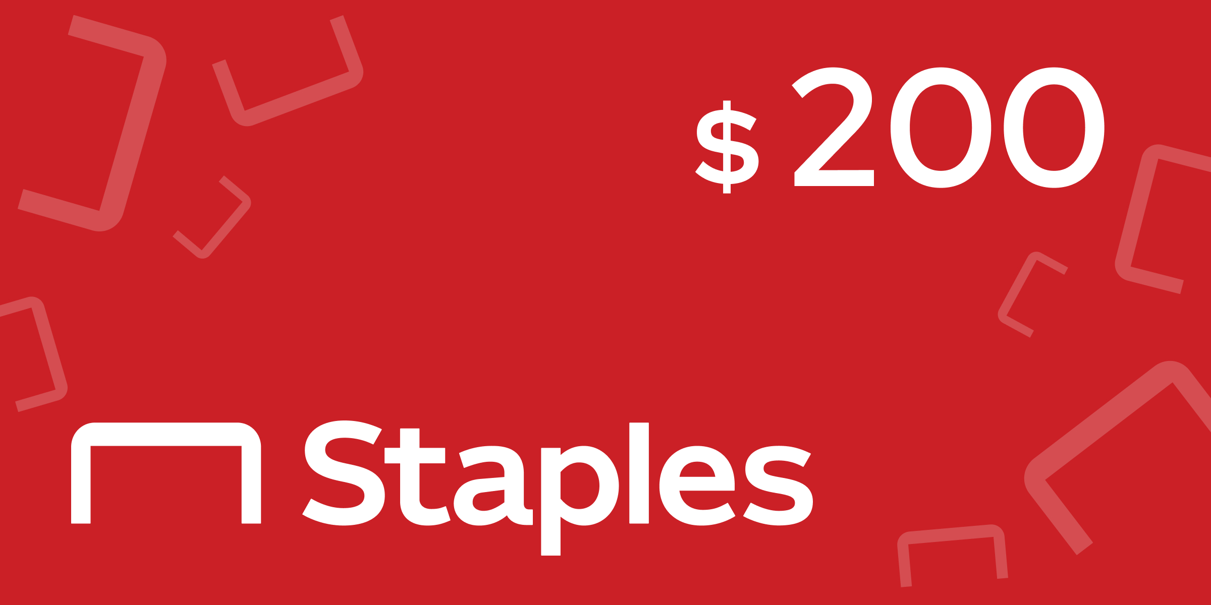 Staples Gift Card 200 USD