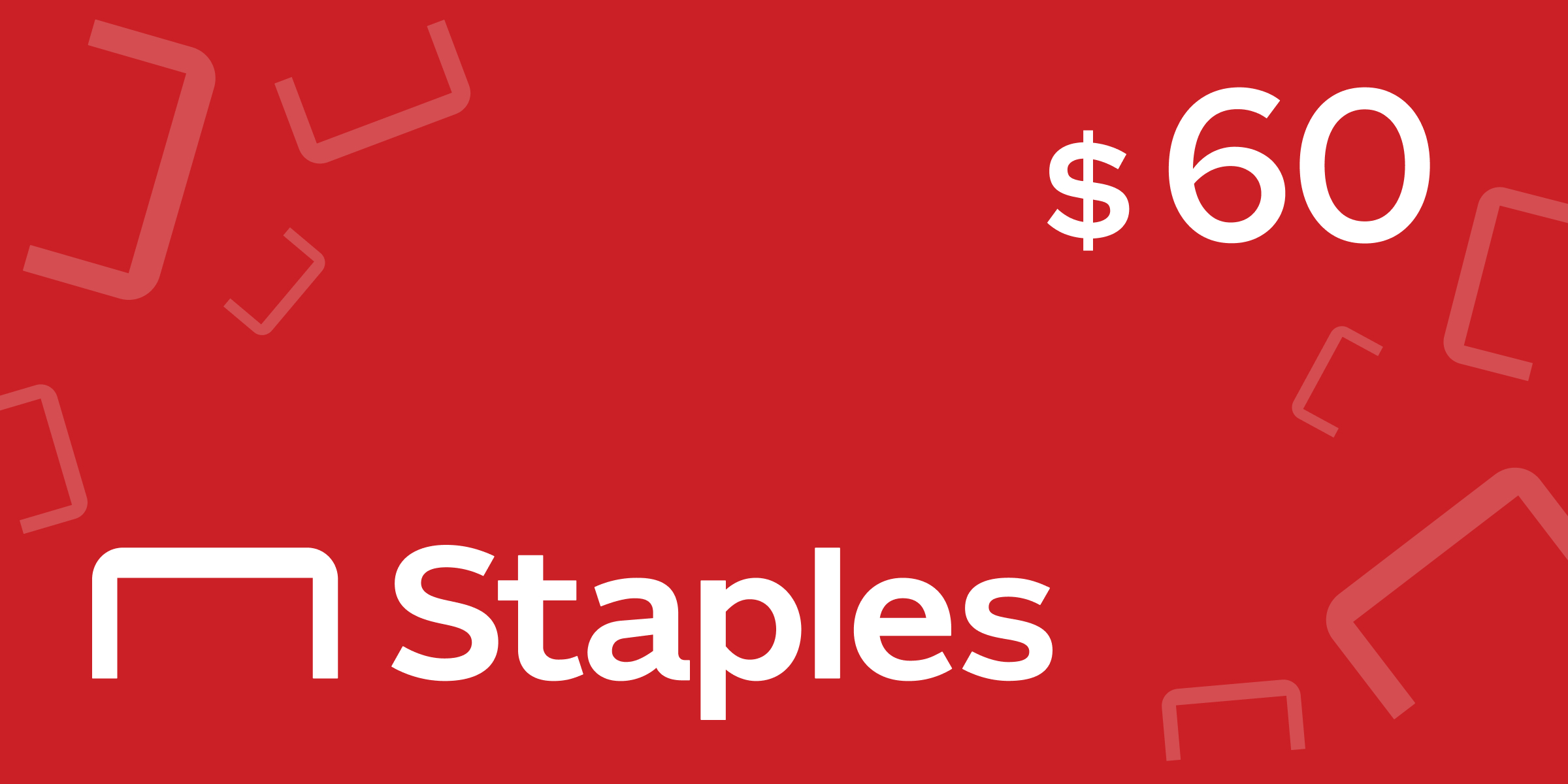 Staples Gift Card 60 USD