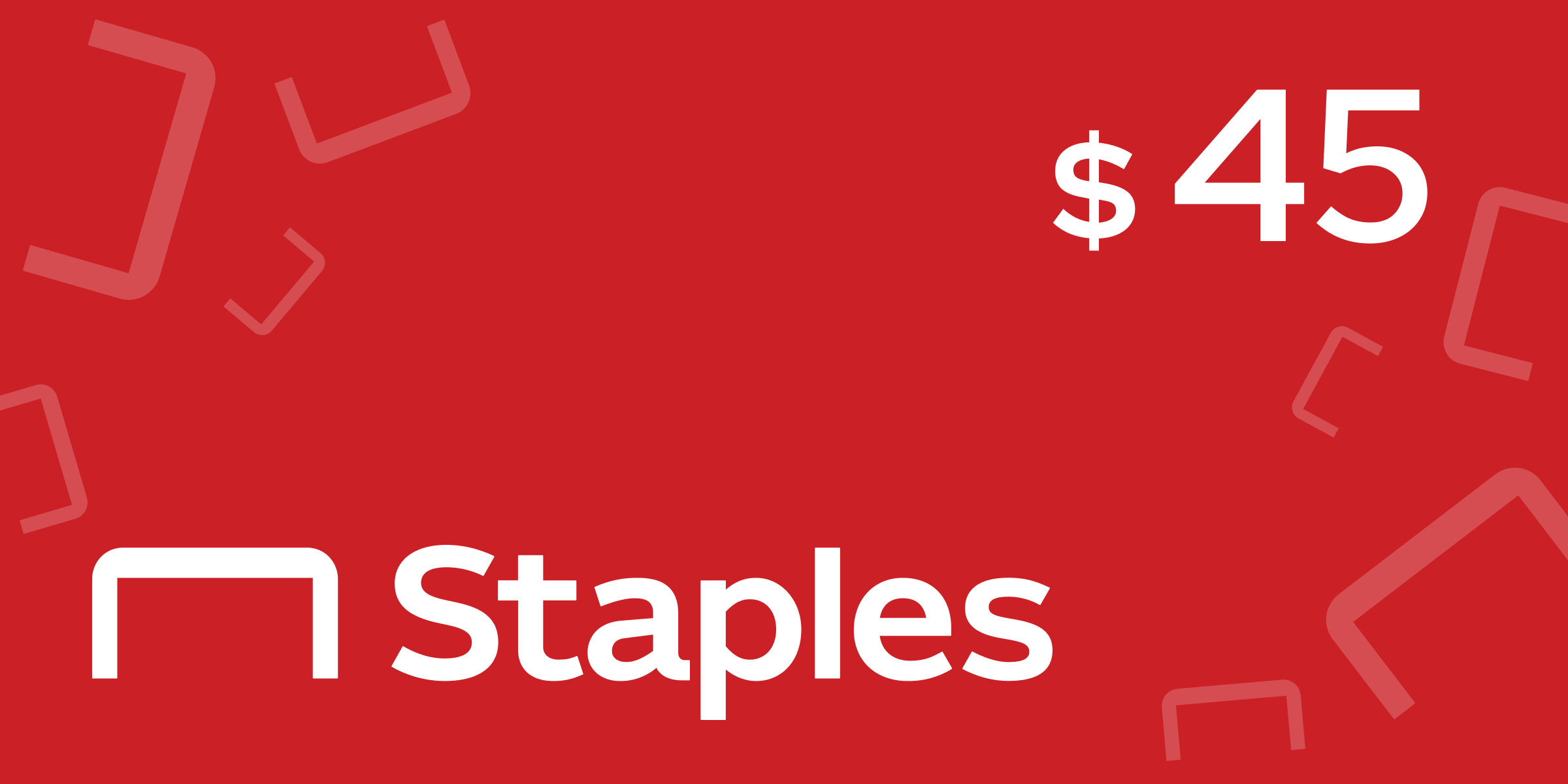 Staples Gift Card 45 USD