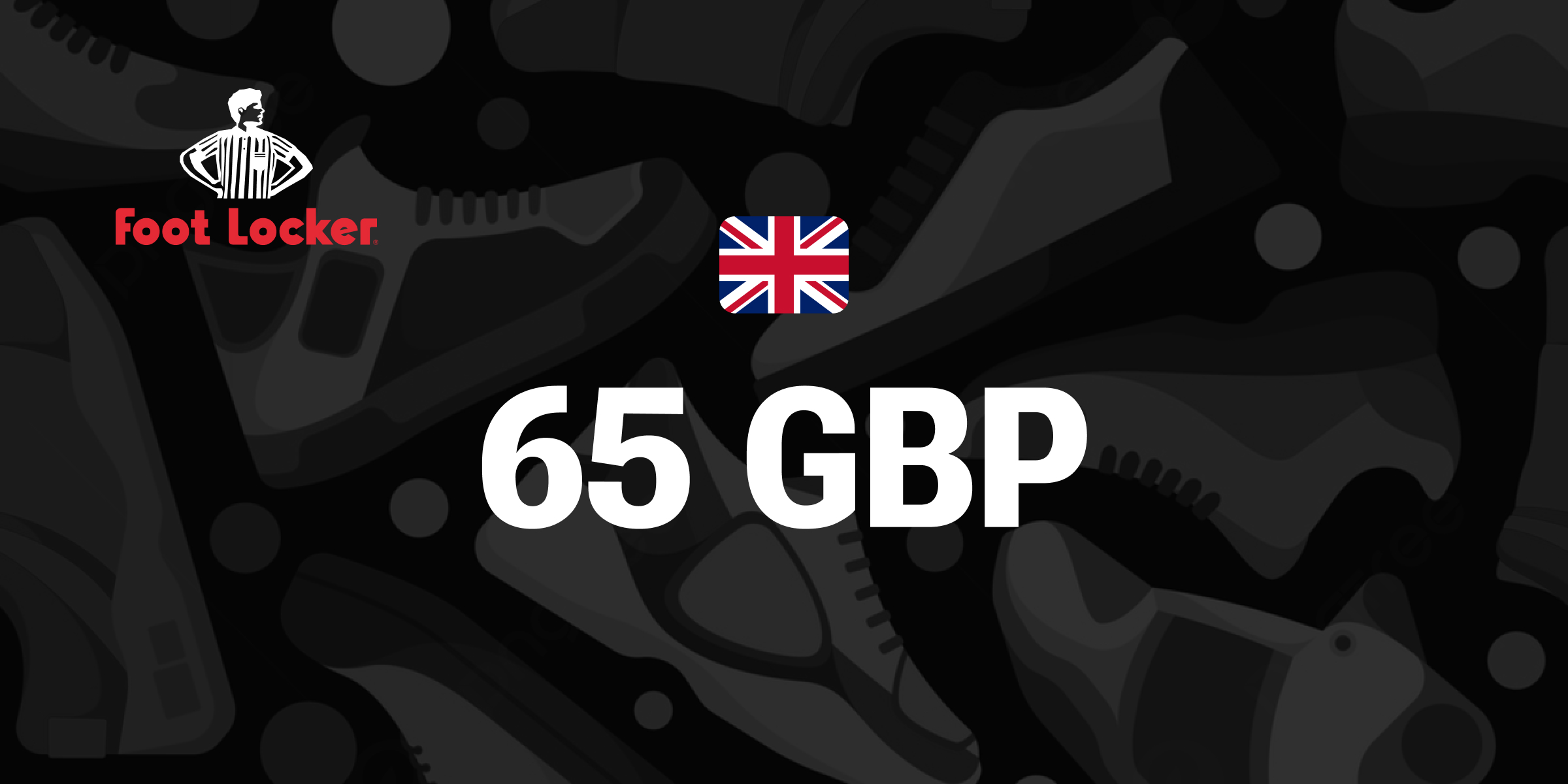 Foot Locker Gift Card 65 GBP