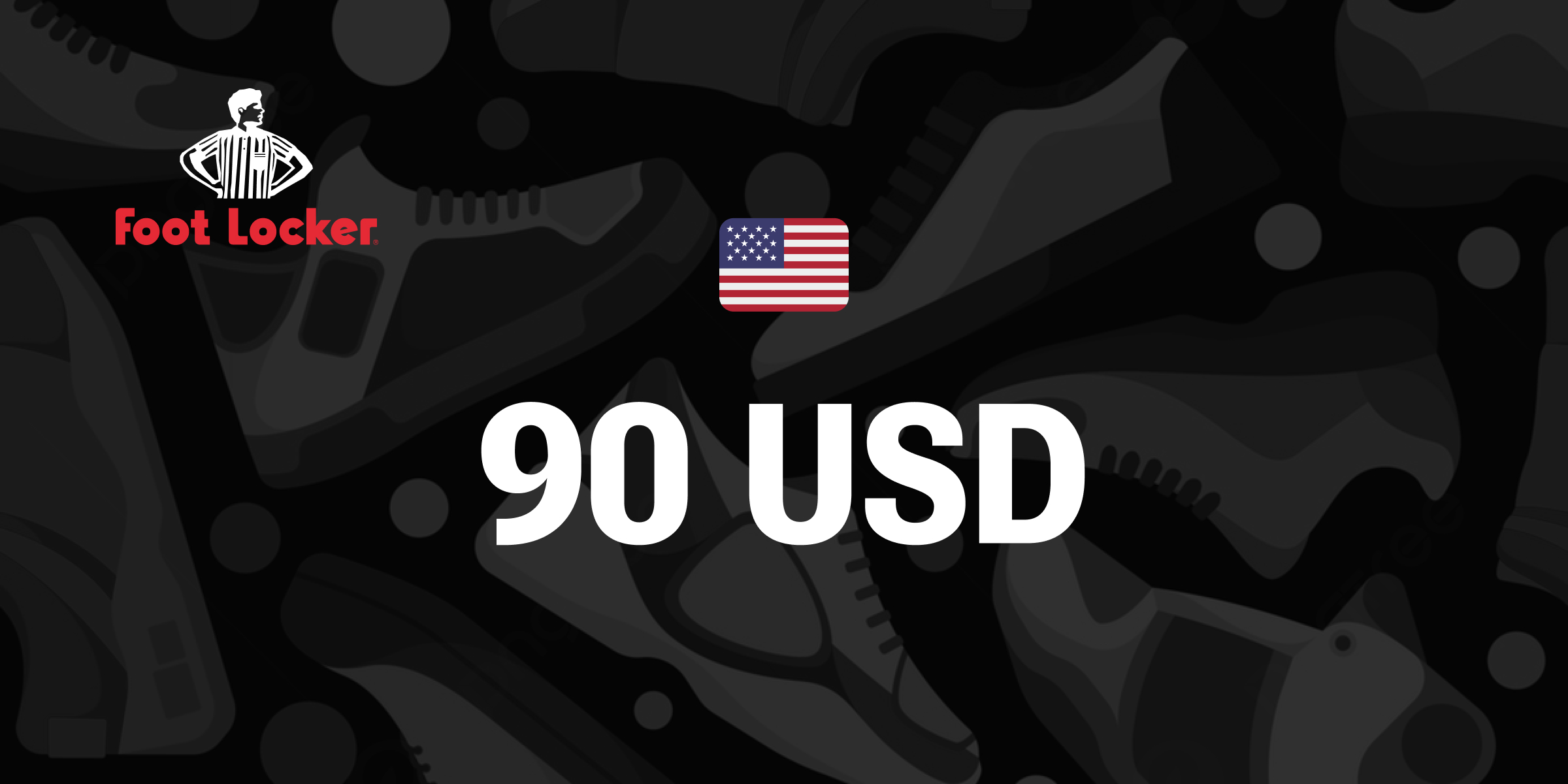 Foot Locker Gift Card 90 USD