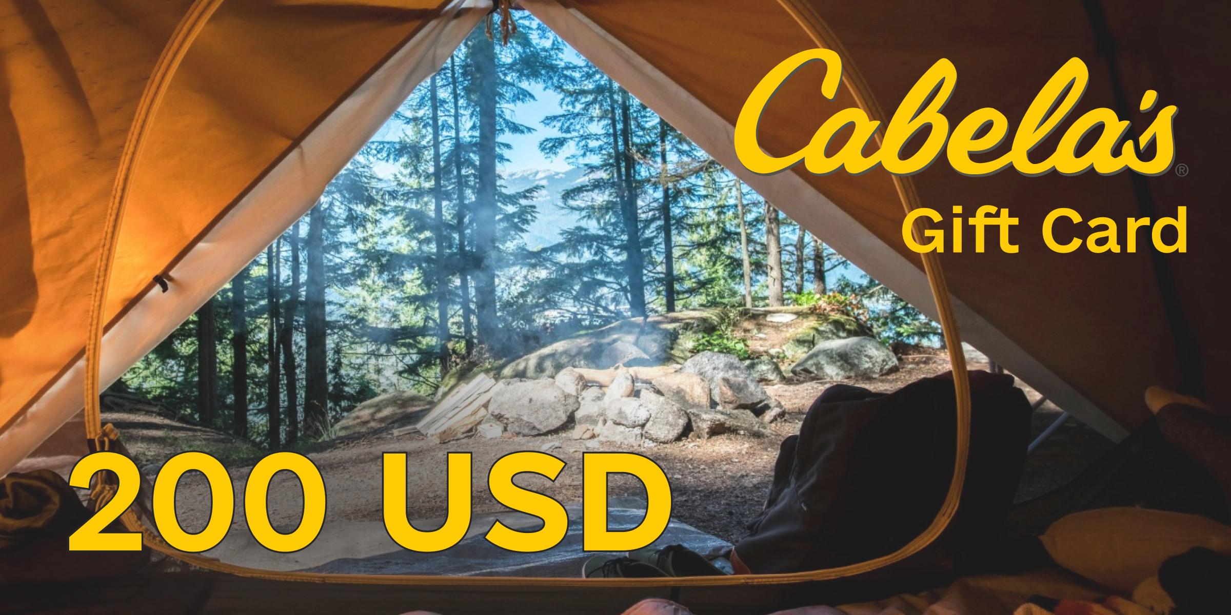 Cabelas Gift Card 200 USD