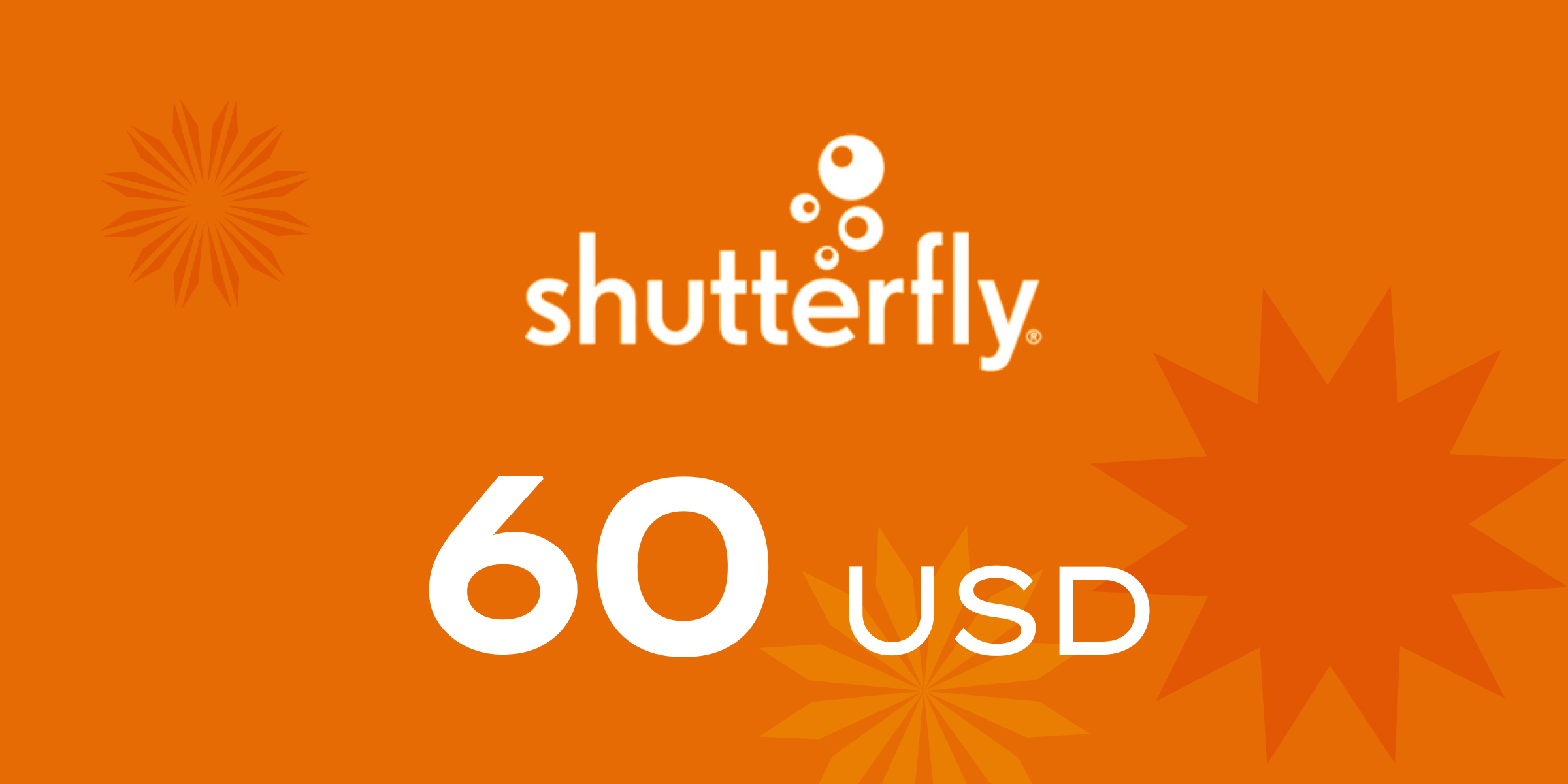 Shutterfly Gift Card 60 USD