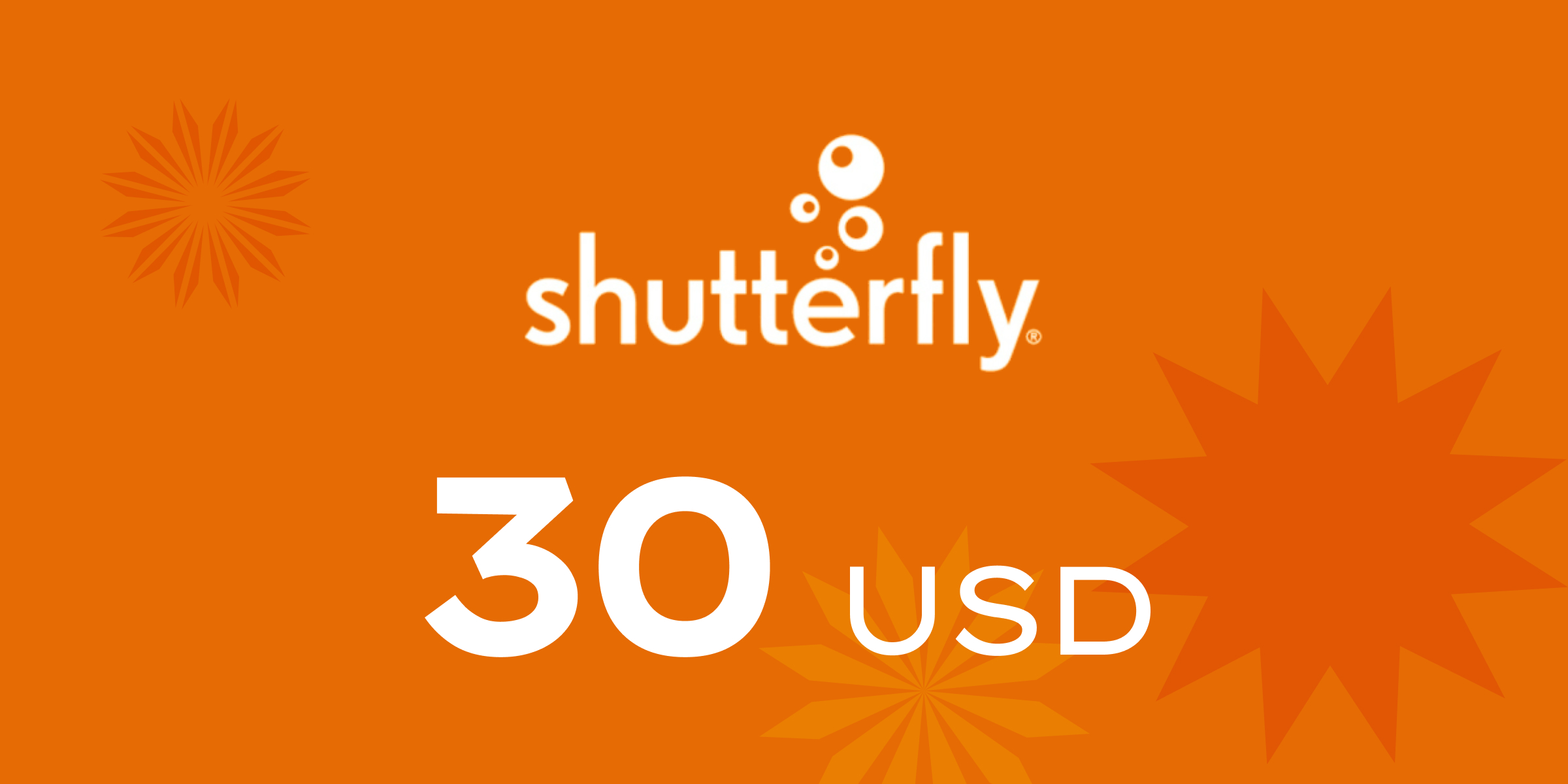 Shutterfly Gift Card 30 USD