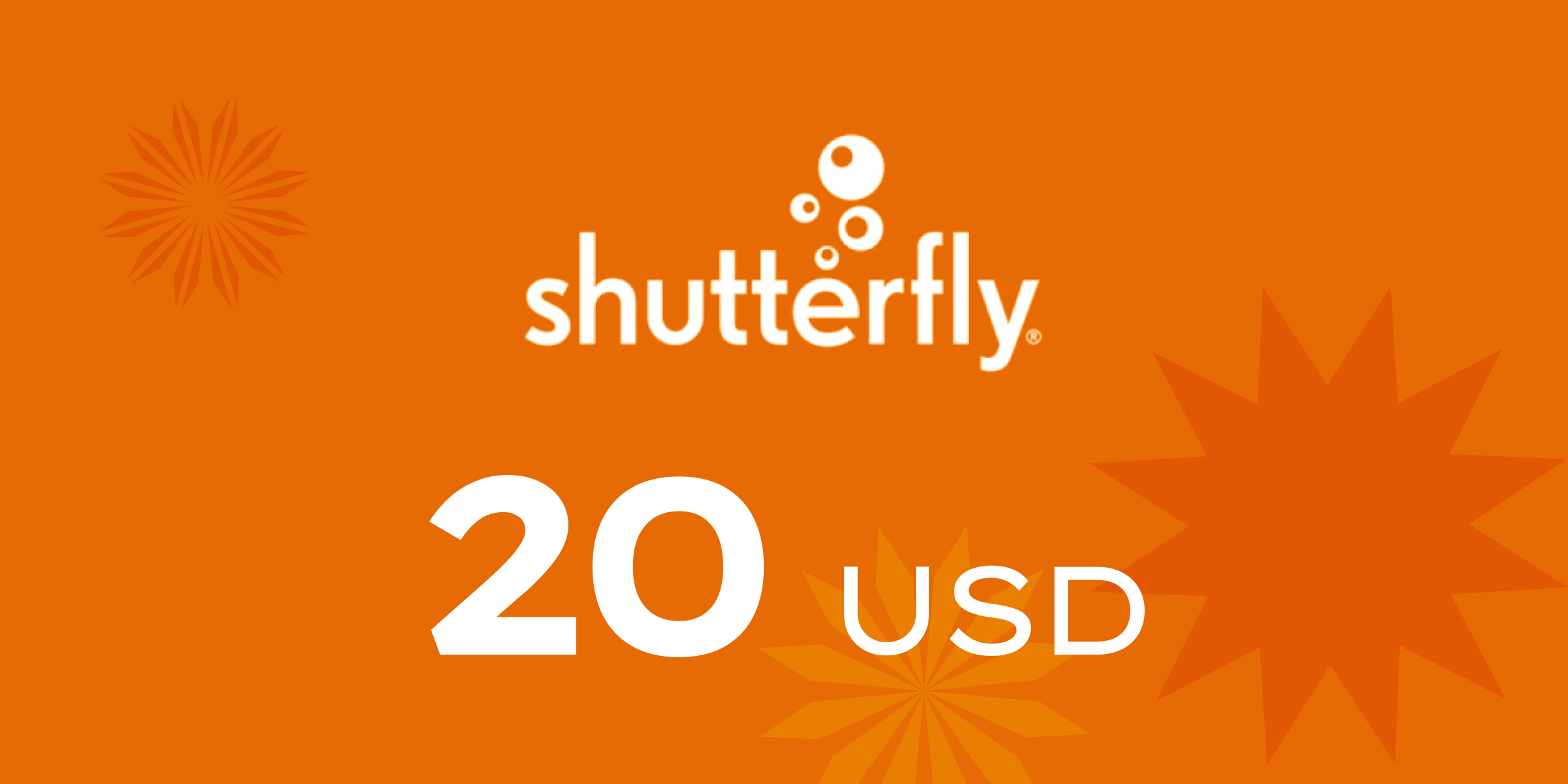 Shutterfly Gift Card 20 USD
