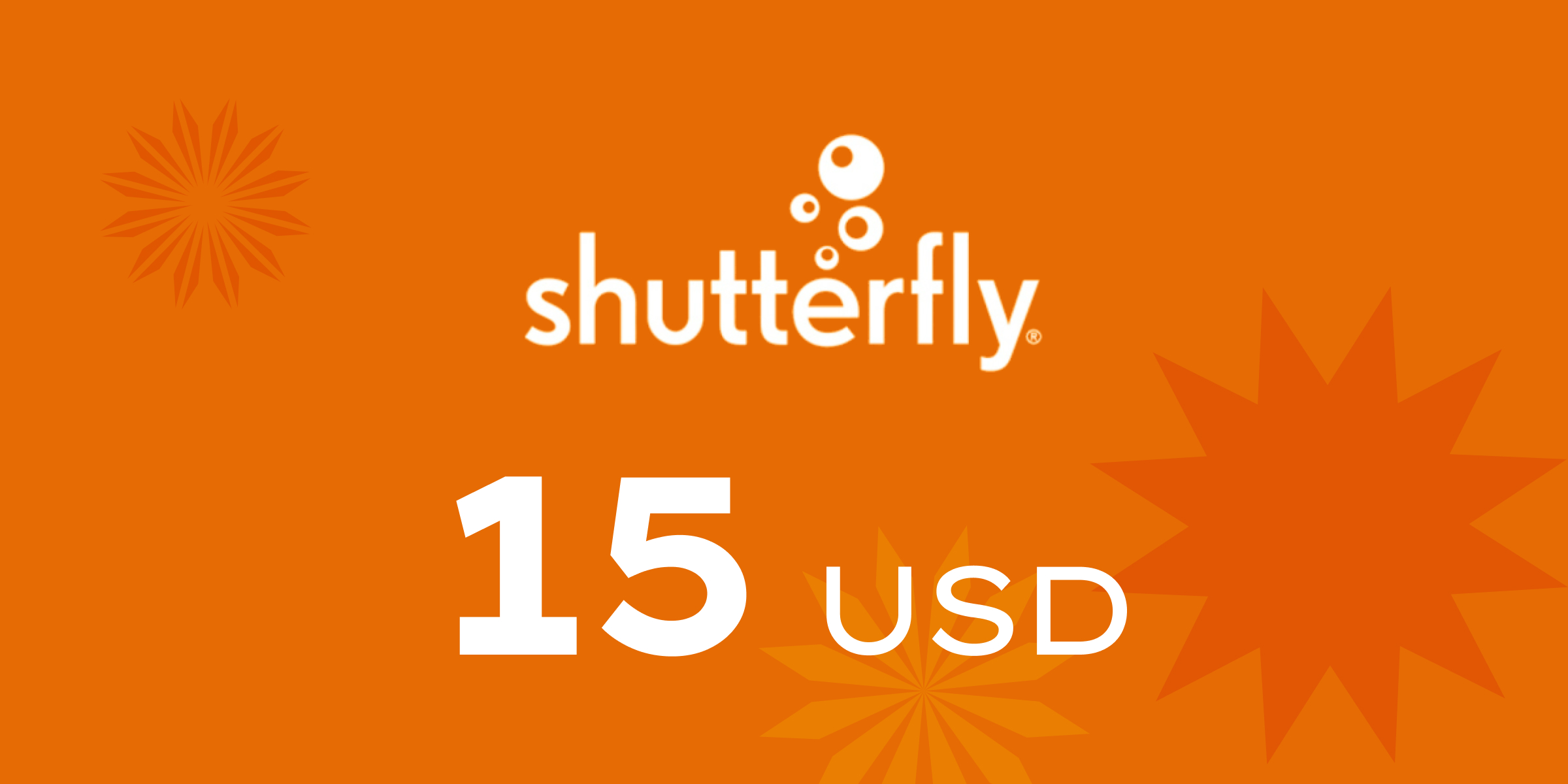 Shutterfly Gift Card 15 USD