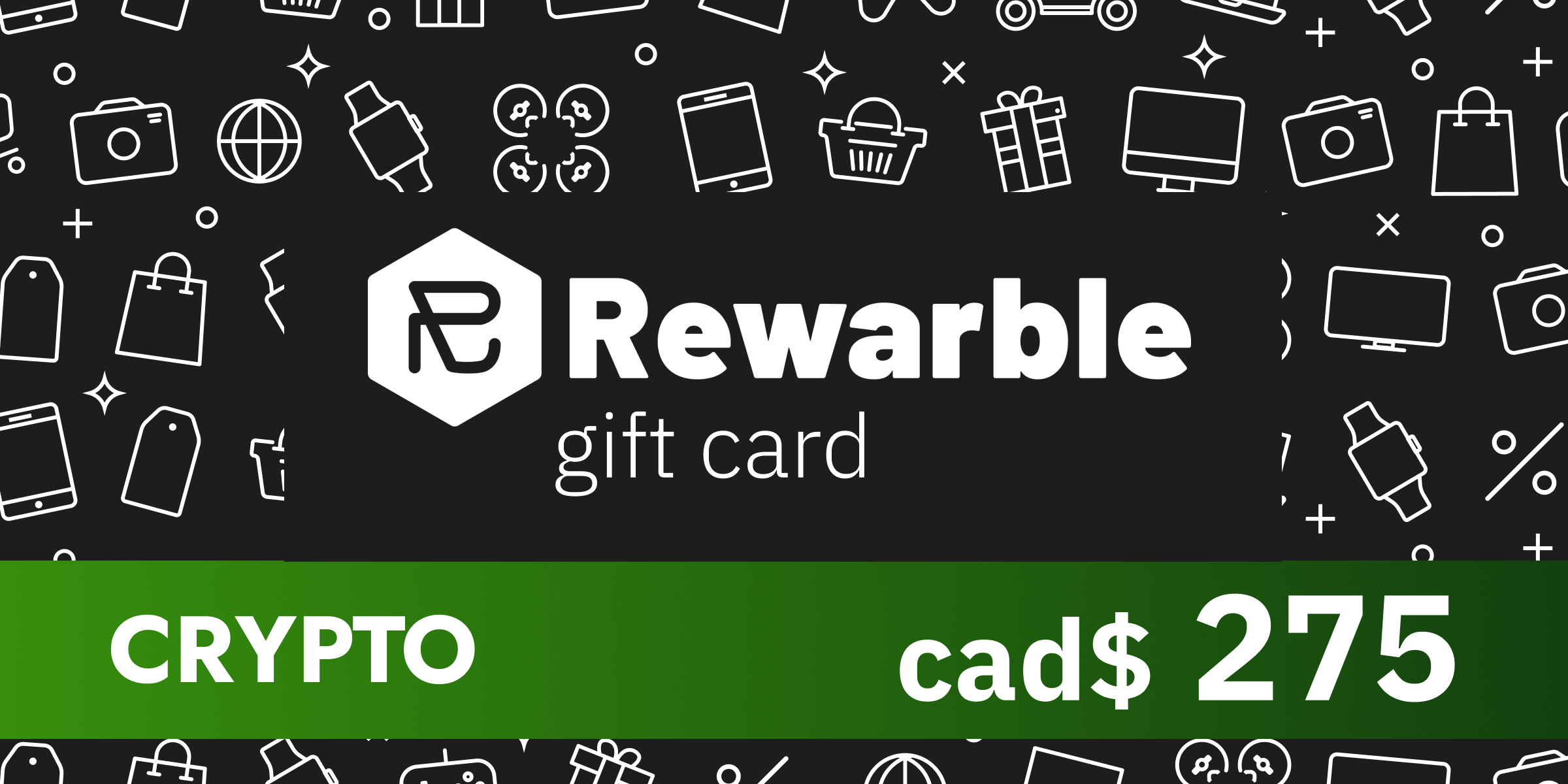Rewarble Crypto Gift Card 275 CAD