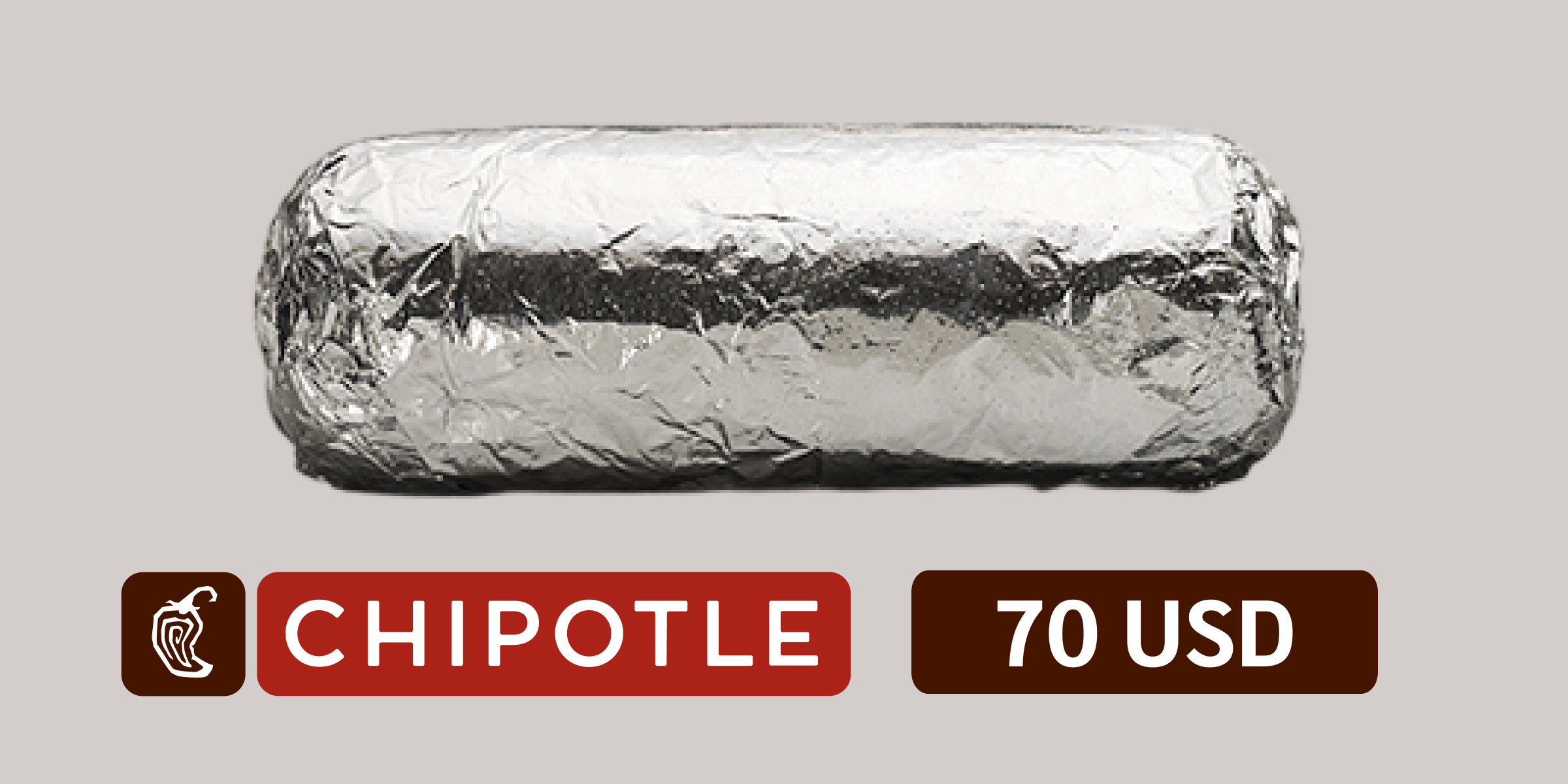 Chipotle Gift Card 70 USD