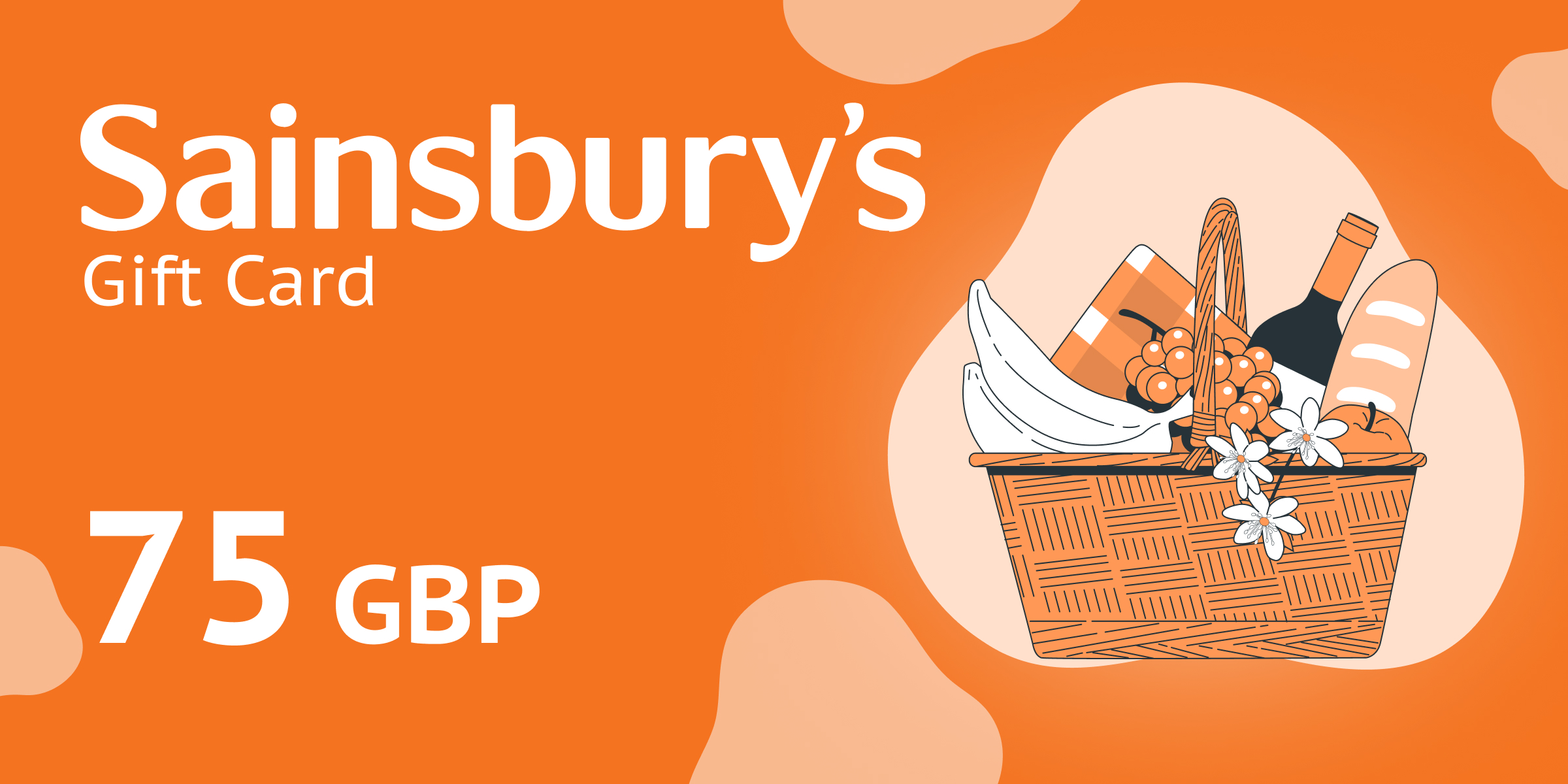 Sainsburys Gift Card 75 GBP