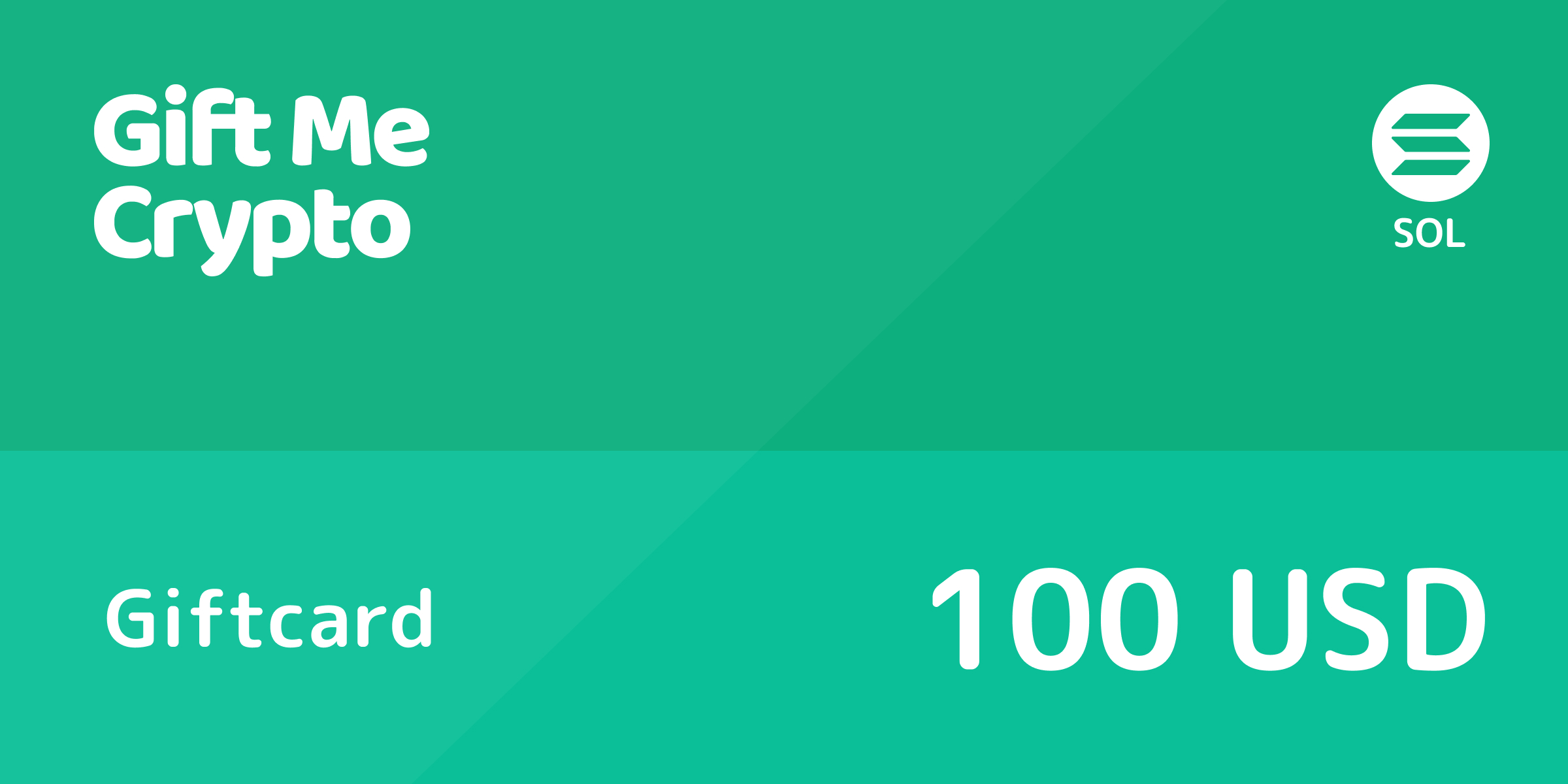 Gift Me Crypto Gift Card SOLANA 100 USD