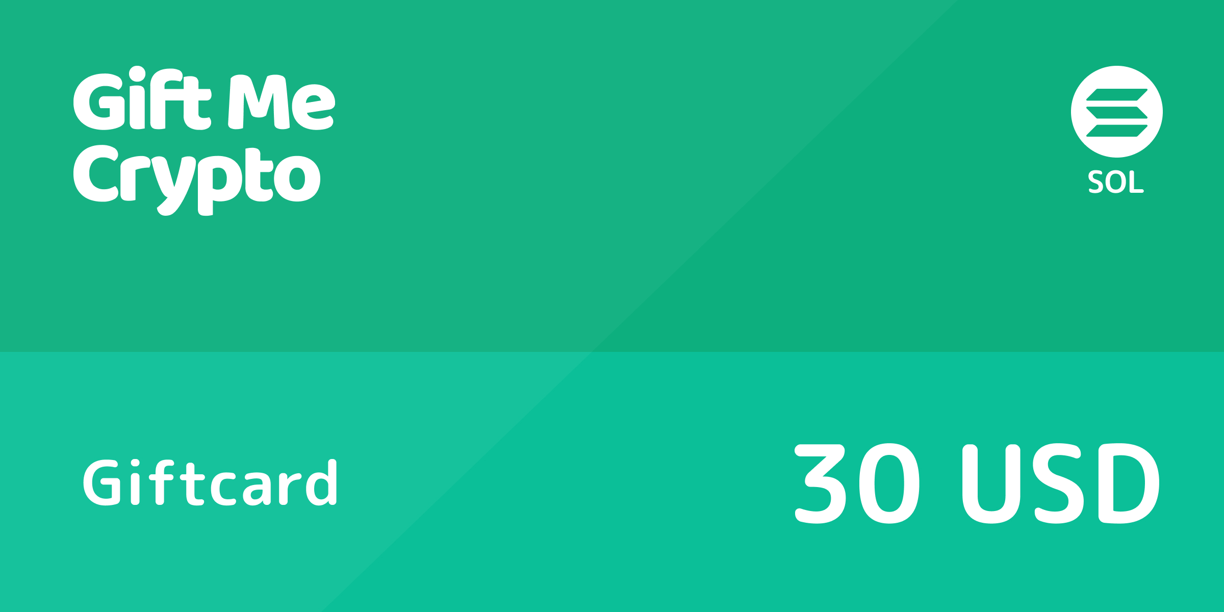 Gift Me Crypto Gift Card SOLANA 30 USD