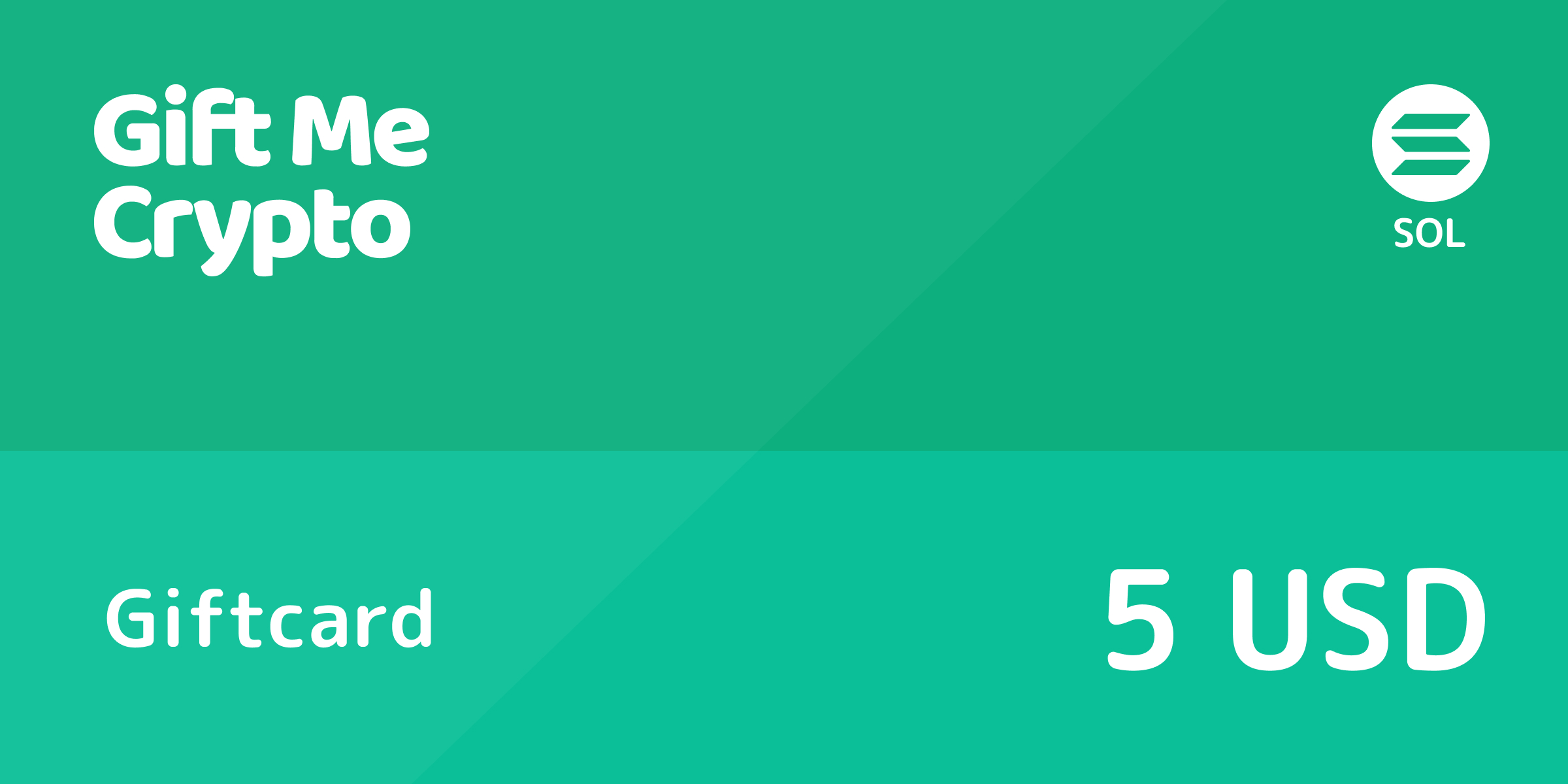 Gift Me Crypto Gift Card SOLANA 5 USD