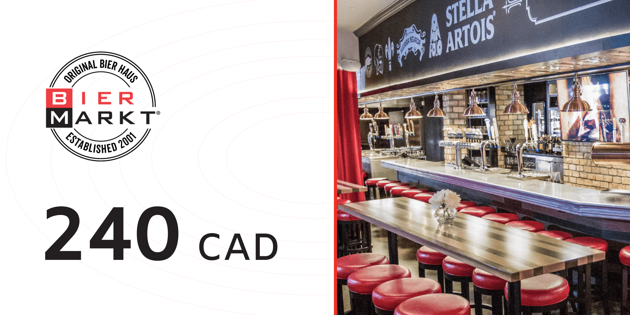 Bier Markt Gift Card 240 CAD