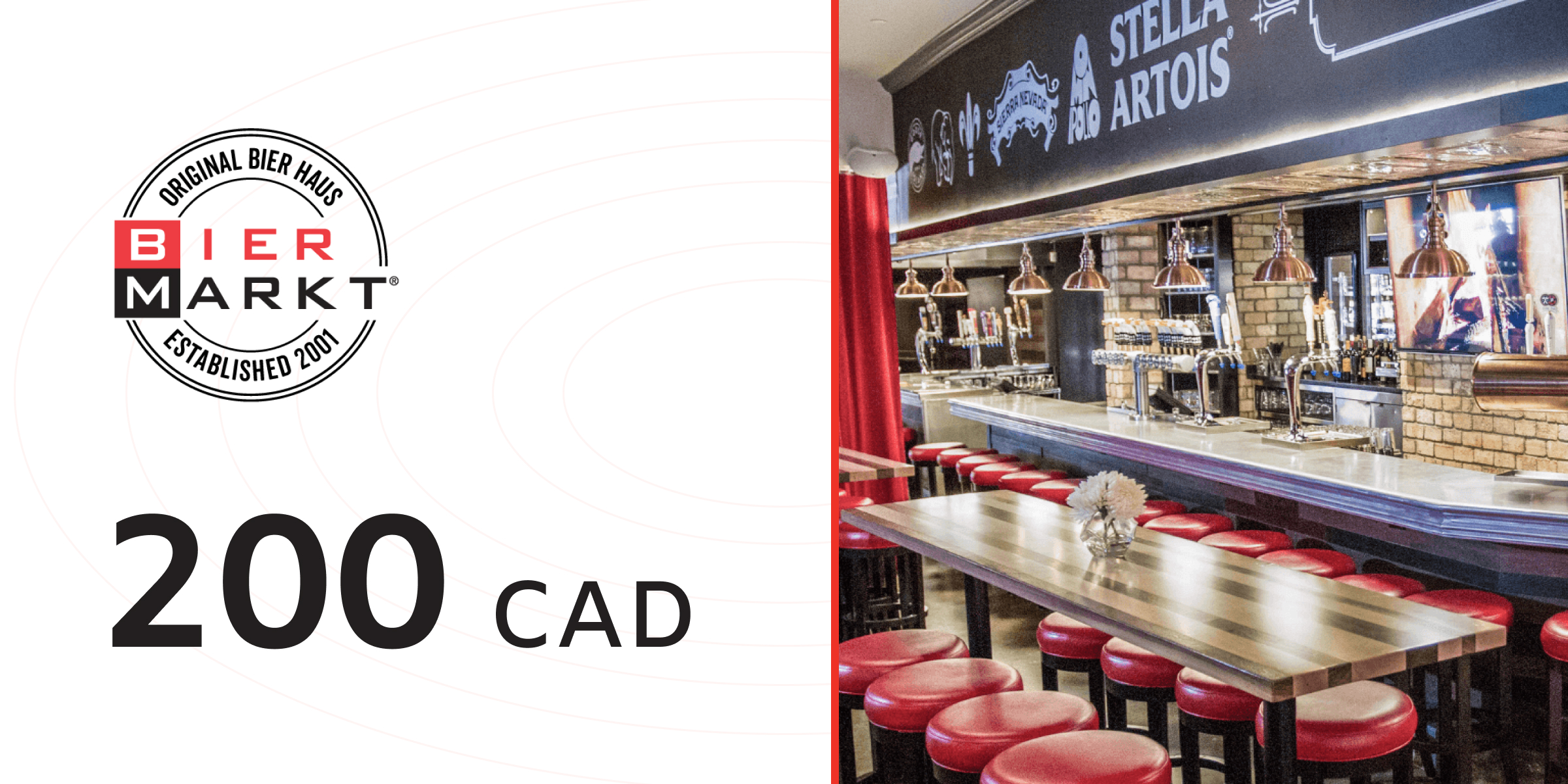 Bier Markt Gift Card 200 CAD