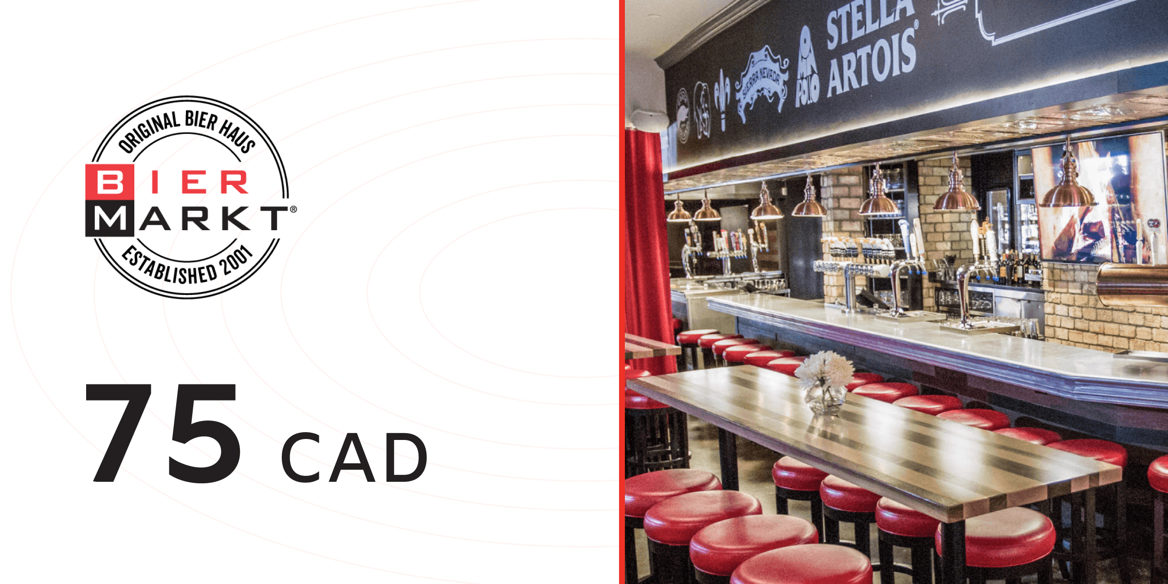 Bier Markt Gift Card 75 CAD