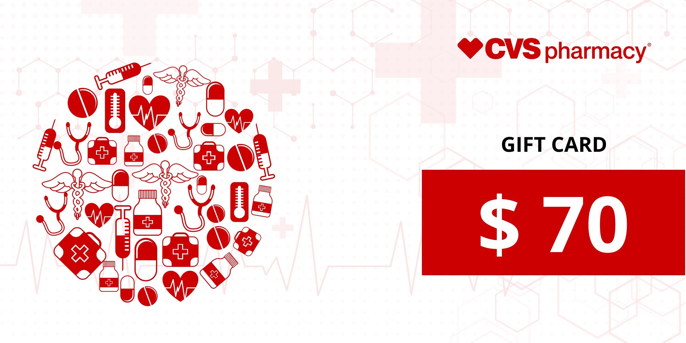 CVS Pharmacy Gift Card 70 USD