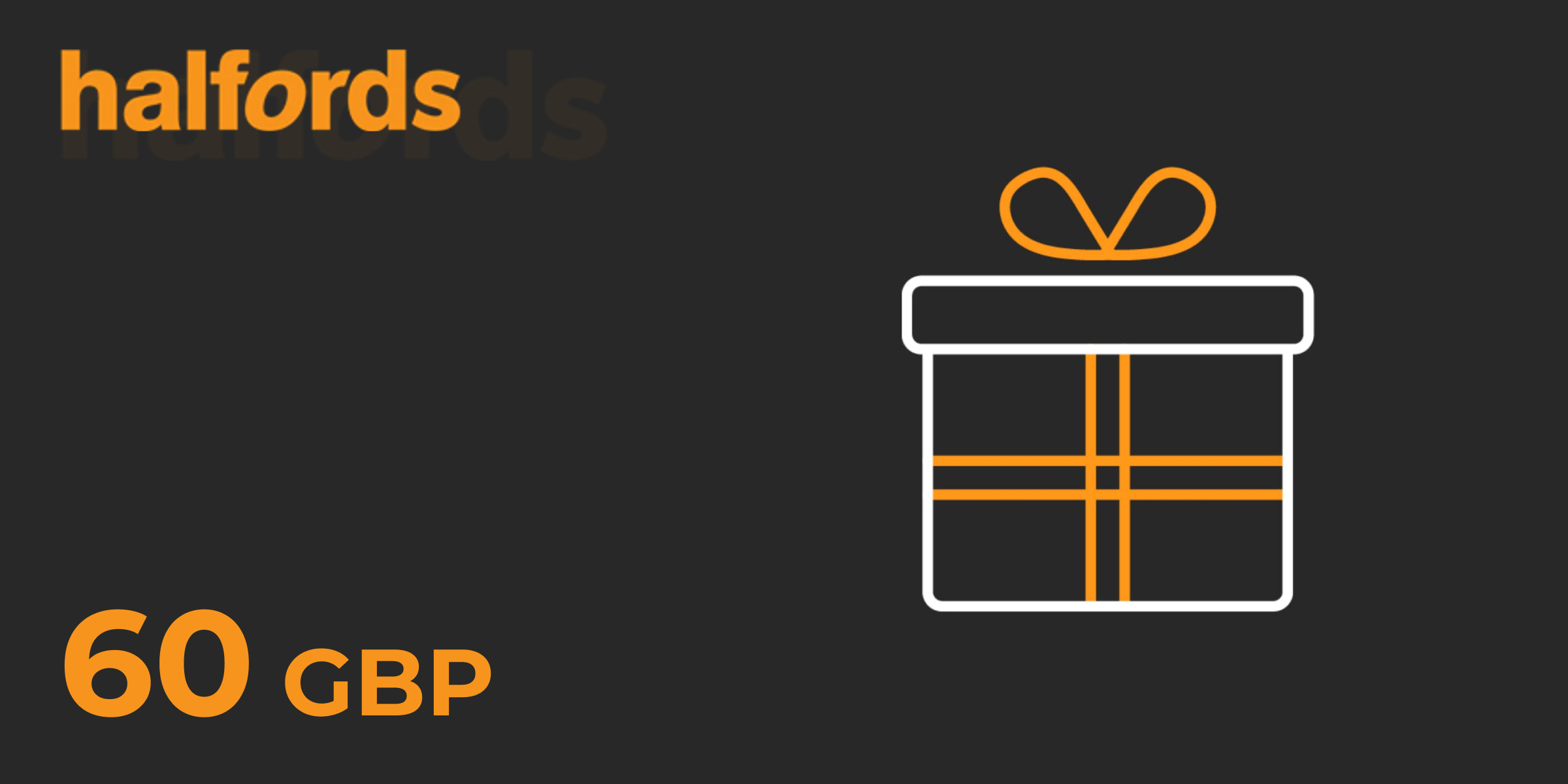 Halfords Gift Card 60 GBP