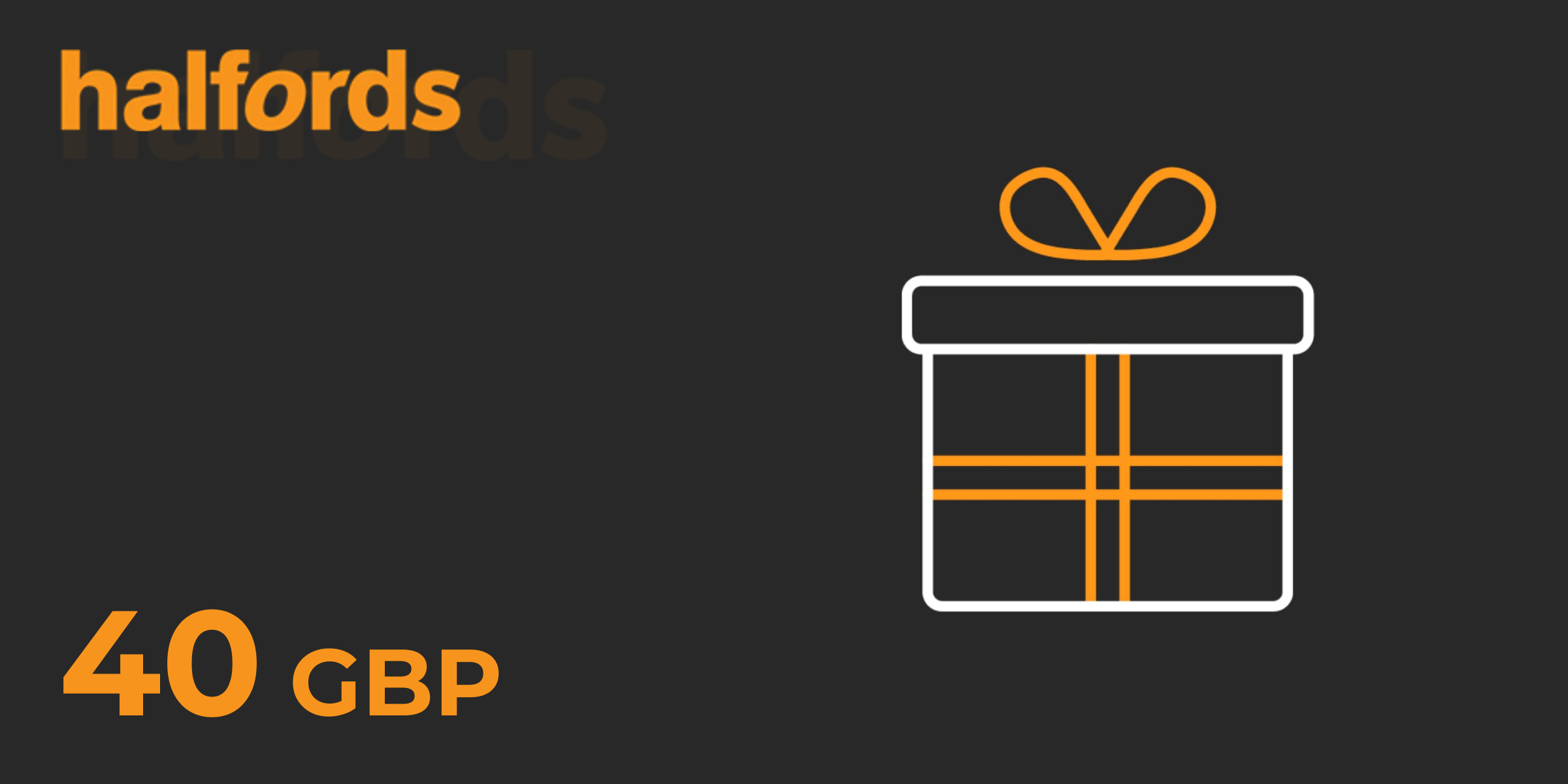 Halfords Gift Card 40 GBP