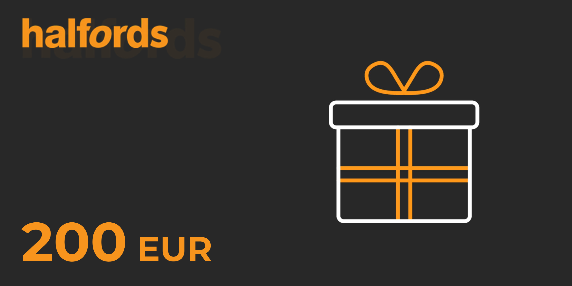 Halfords Gift Card 200 EUR