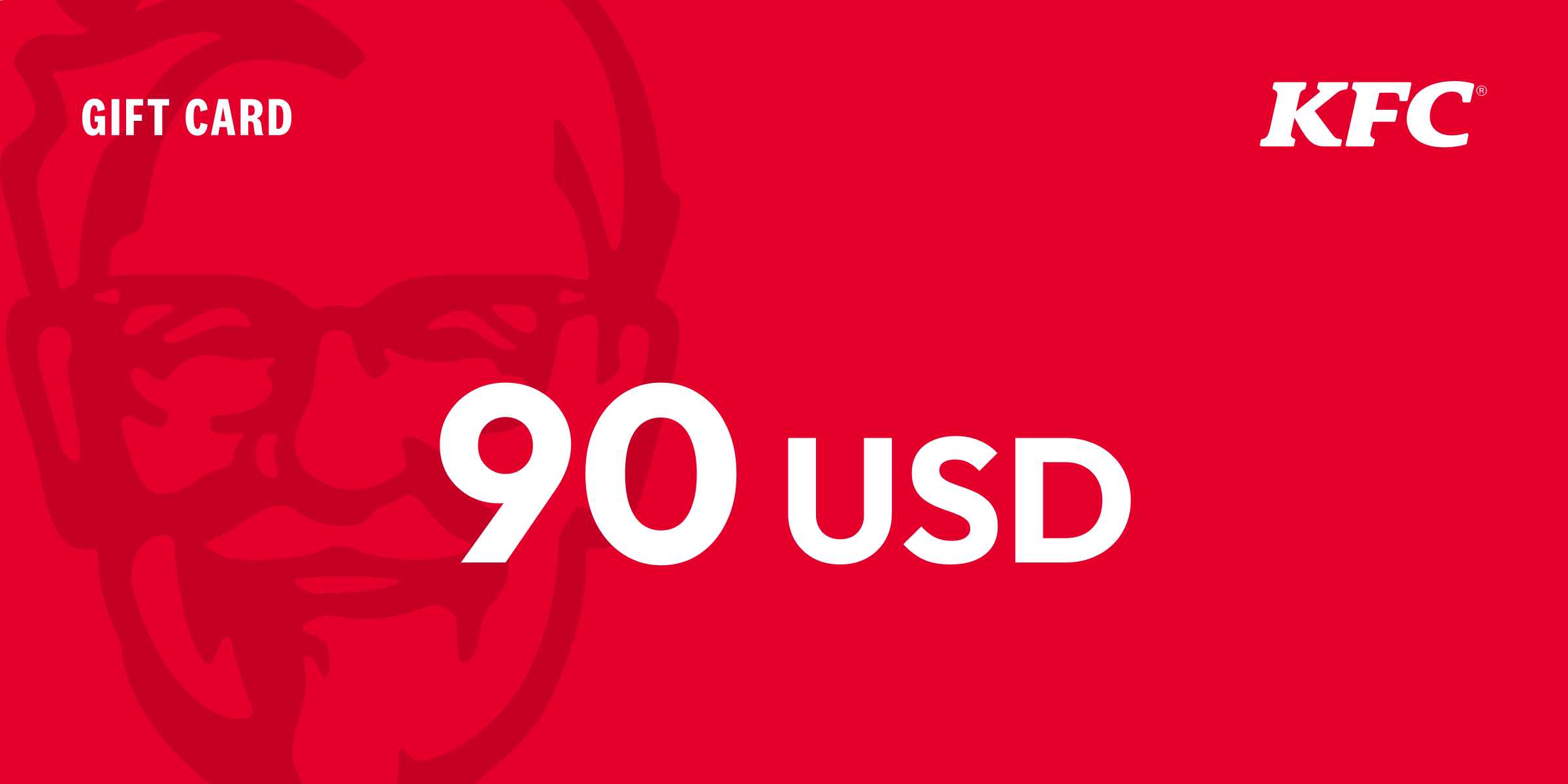 KFC Gift Card 90 USD