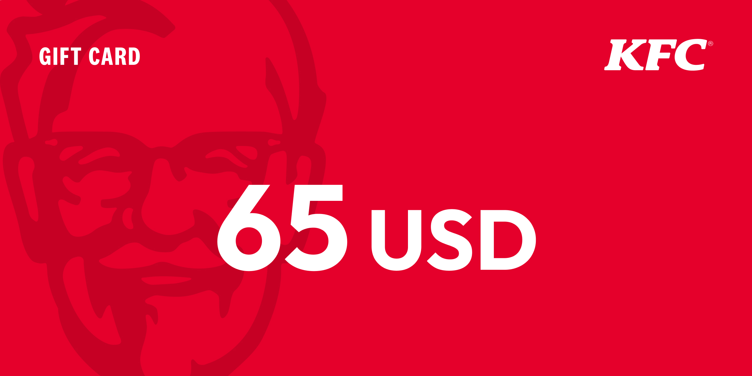KFC Gift Card 65 USD
