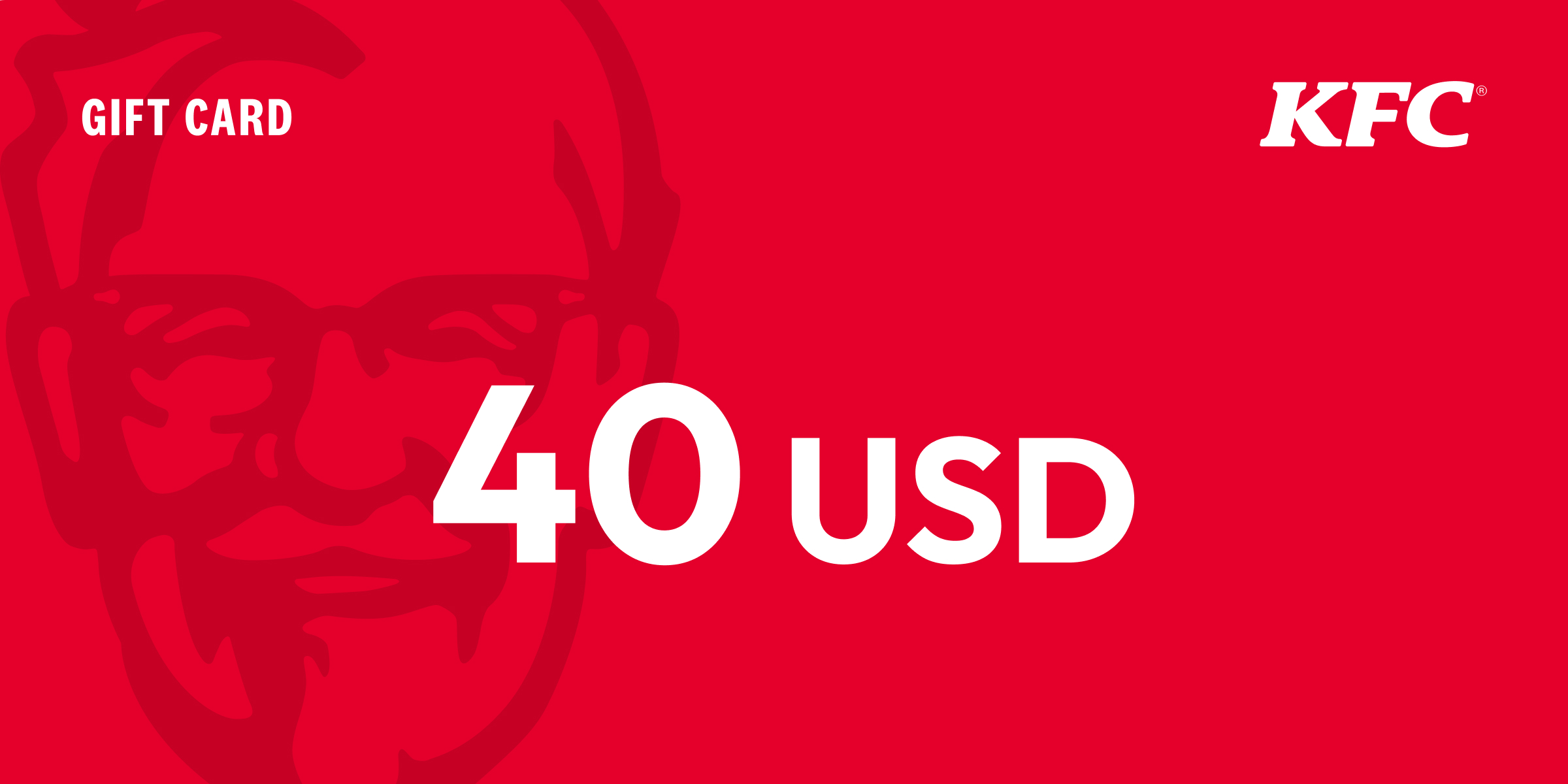 KFC Gift Card 40 USD