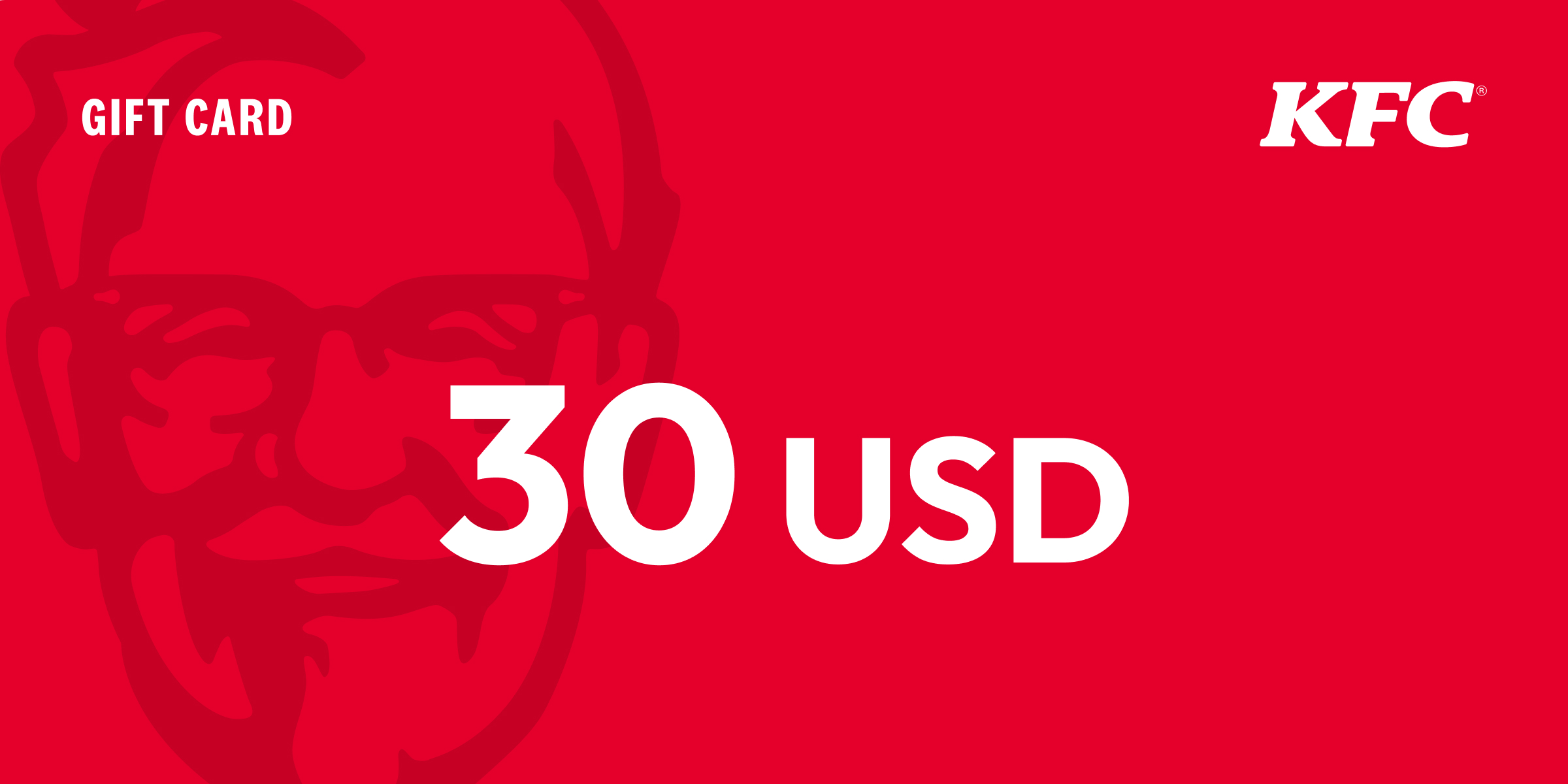 KFC Gift Card 30 USD