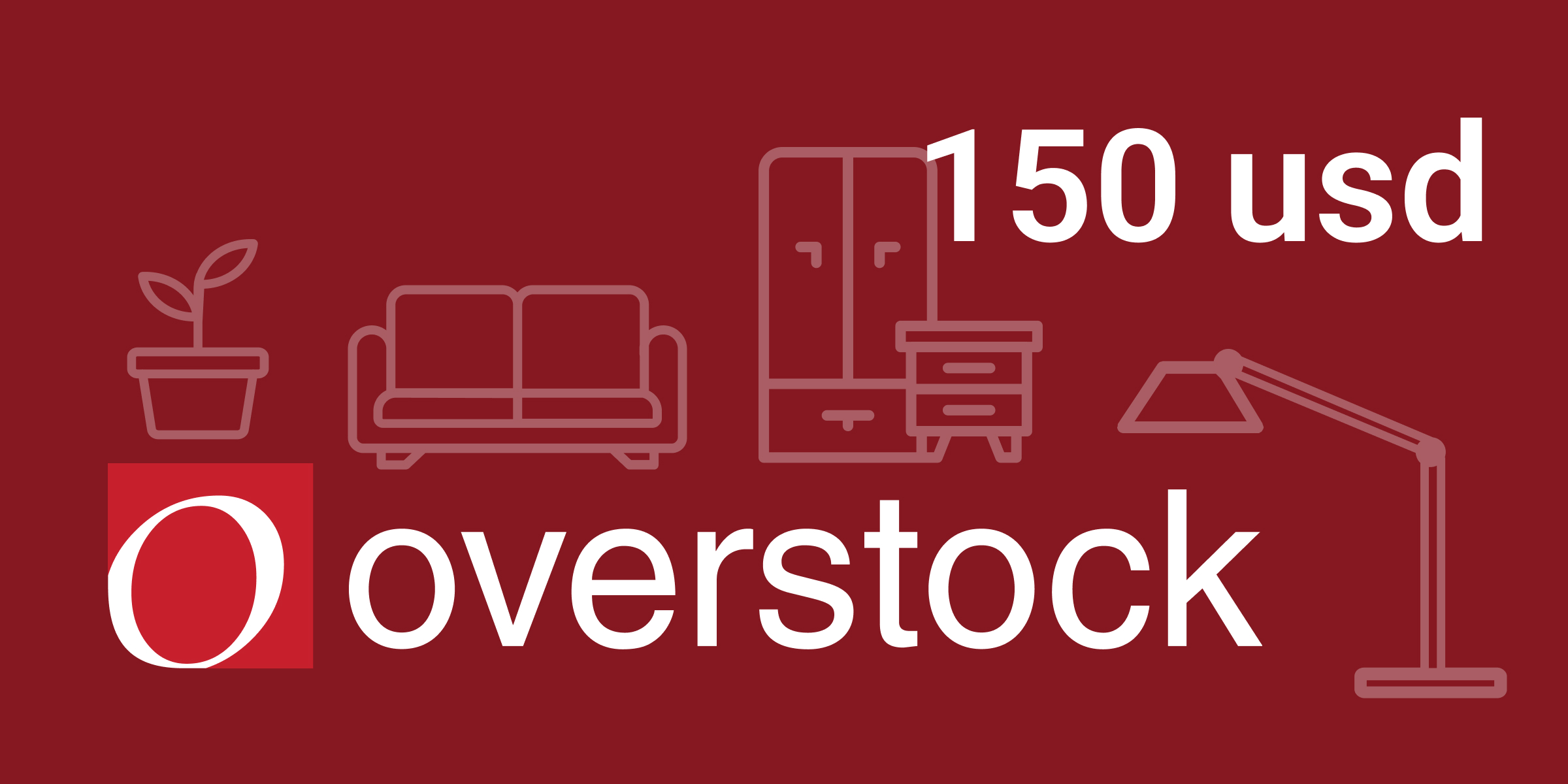 Overstock Gift Card 150 USD