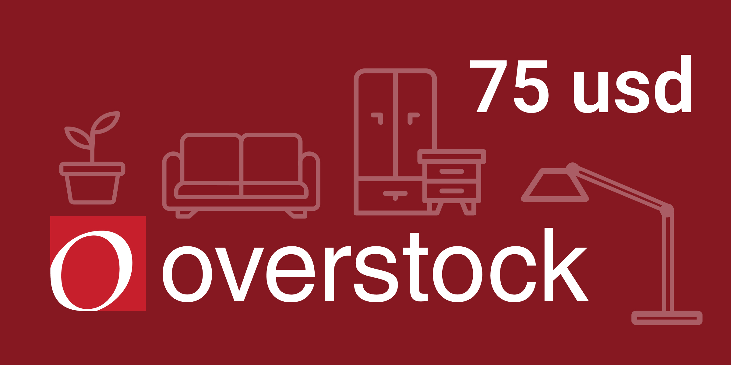 Overstock Gift Card 75 USD