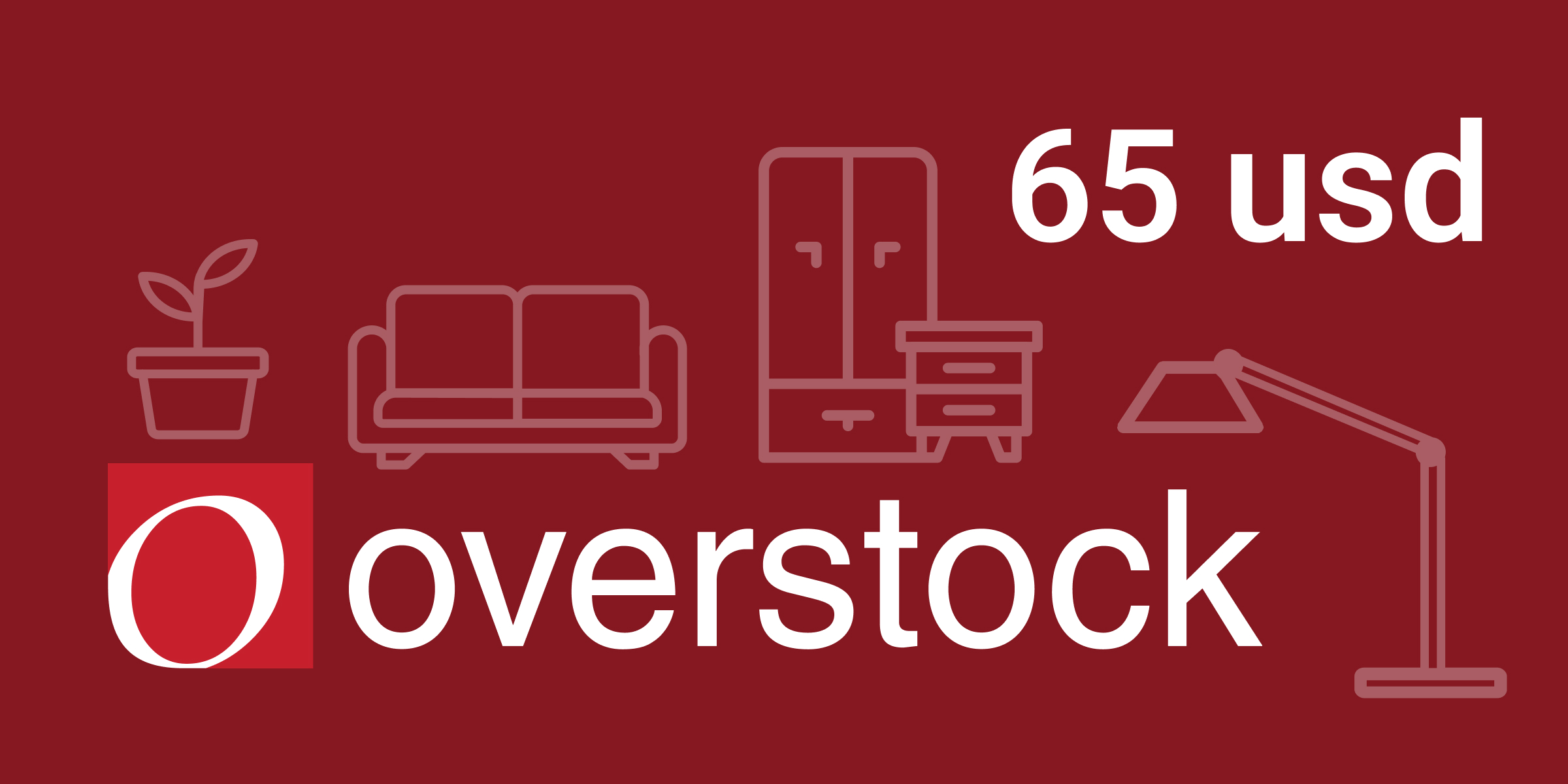 Overstock Gift Card 65 USD