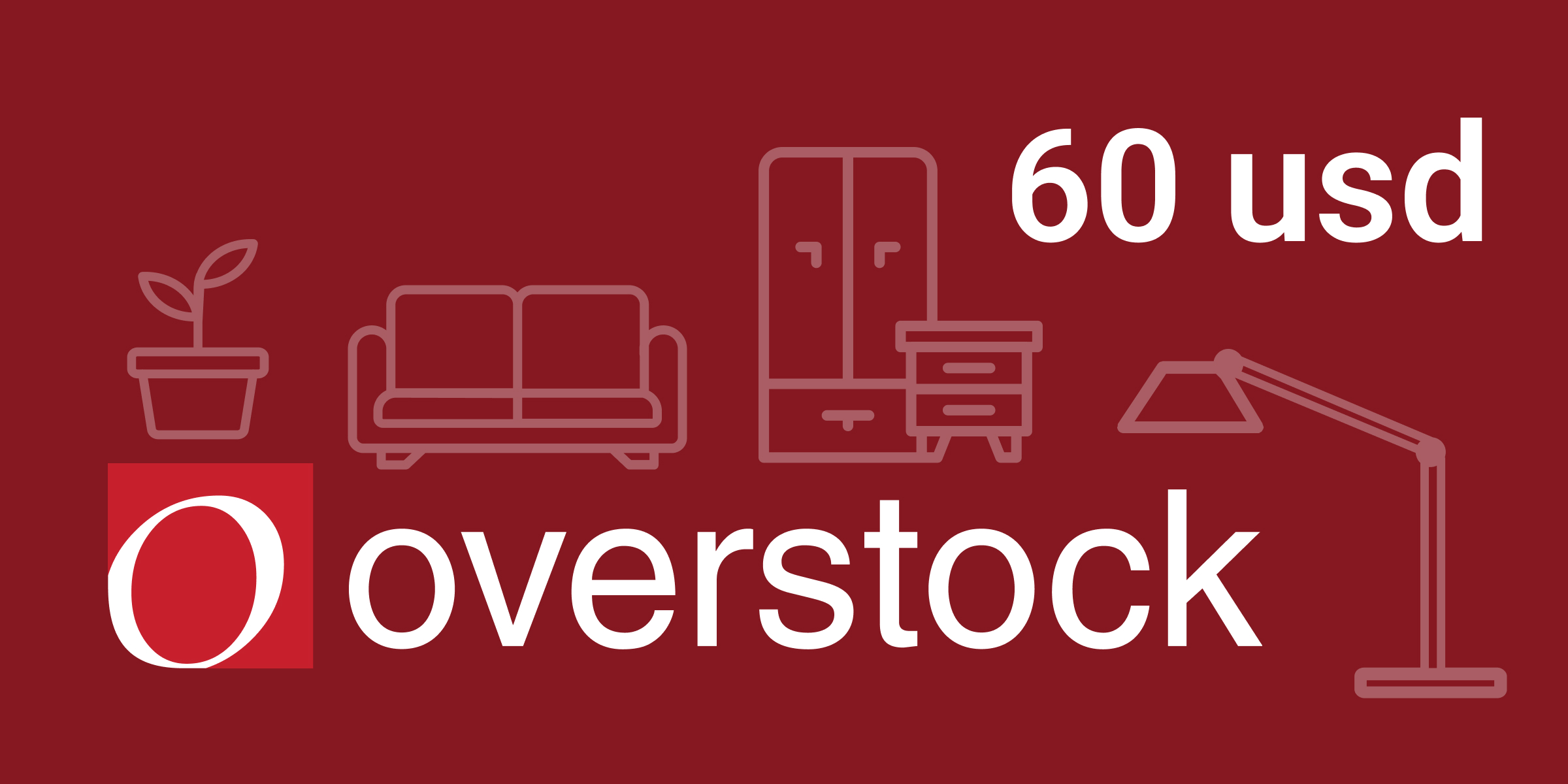 Overstock Gift Card 60 USD