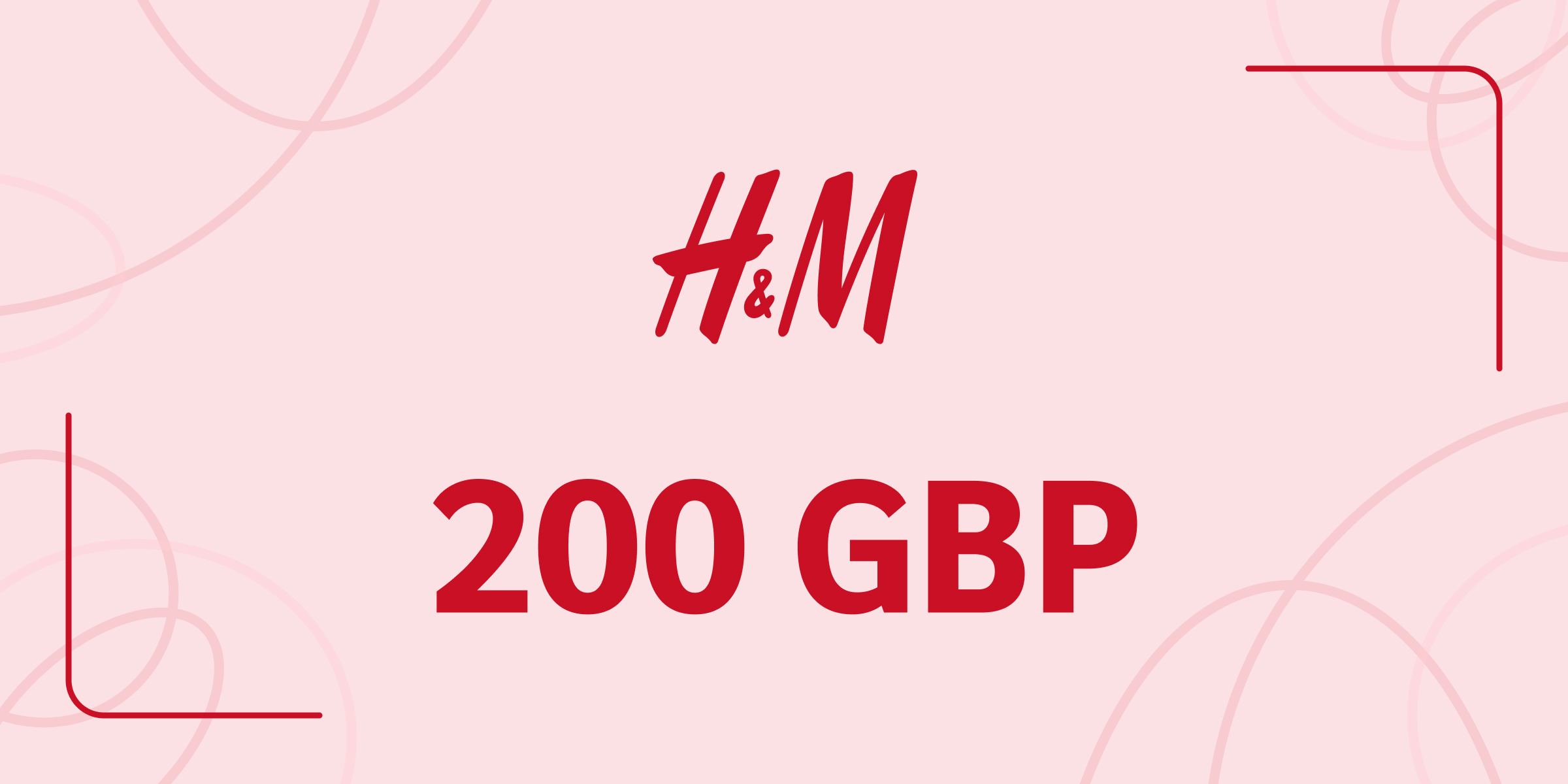 H and M Gift Card 200 GBP
