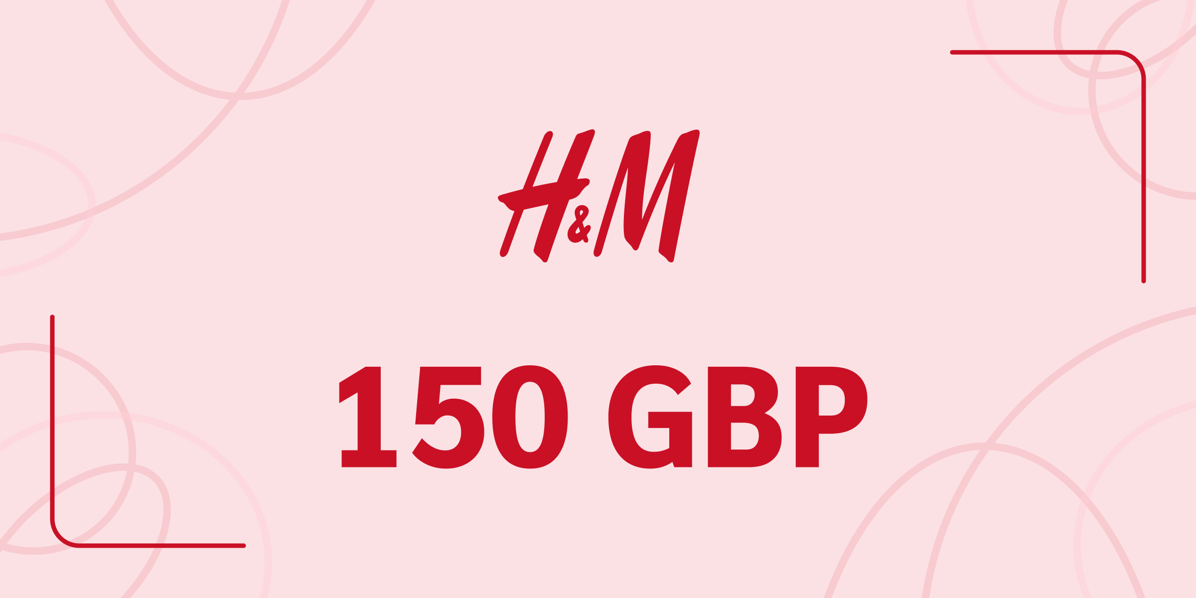 H and M Gift Card 150 GBP