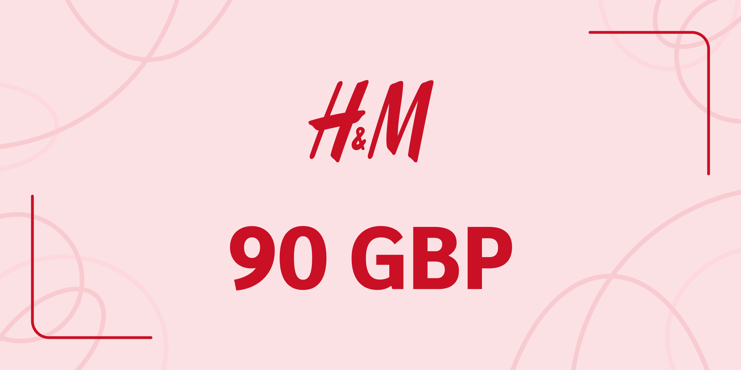 H and M Gift Card 90 GBP