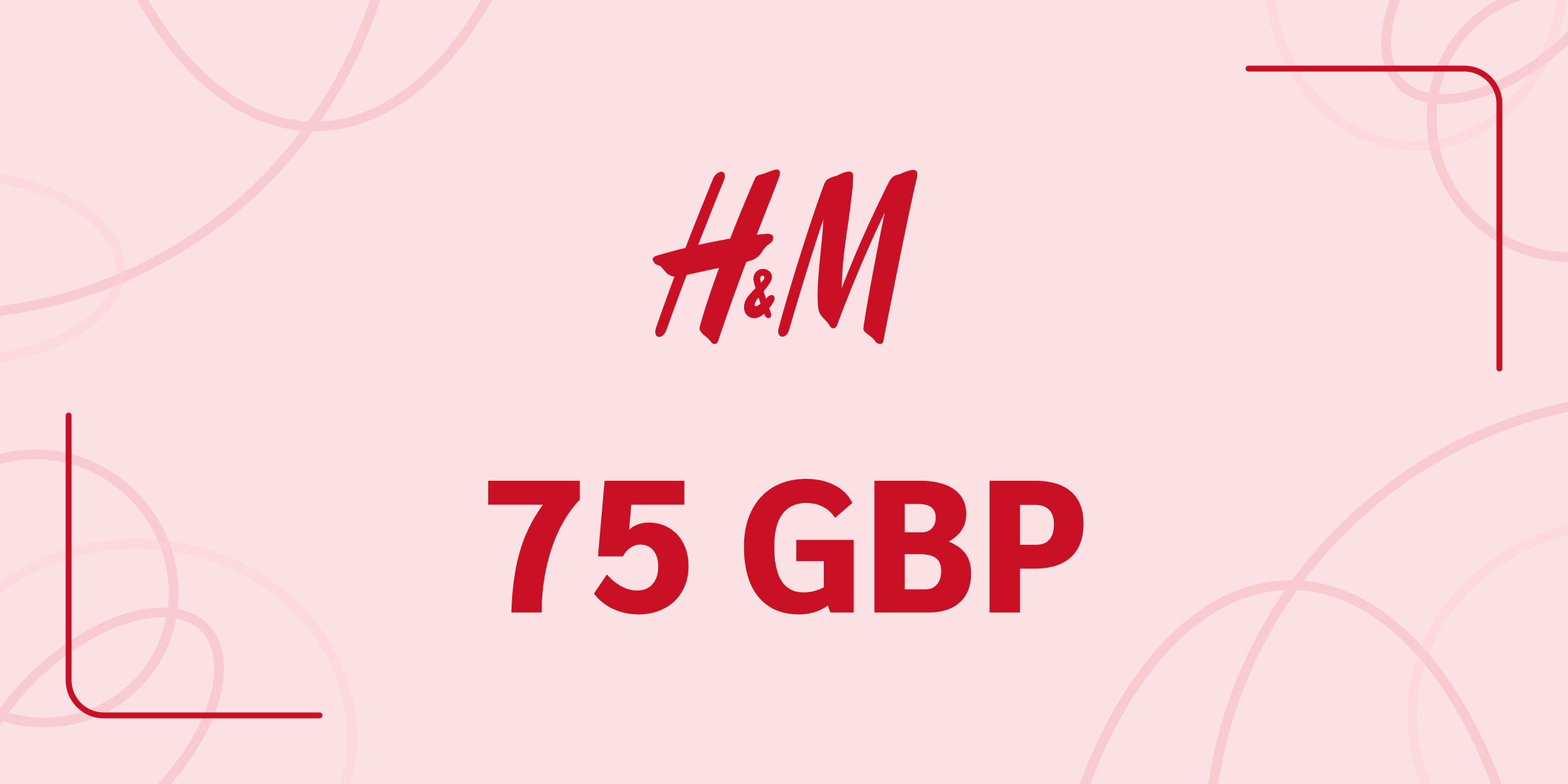 H and M Gift Card 75 GBP