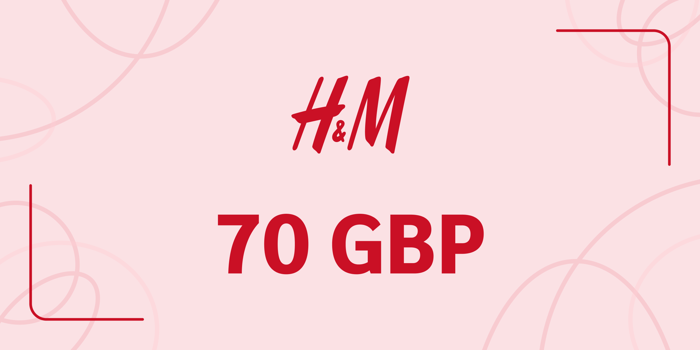 H and M Gift Card 70 GBP