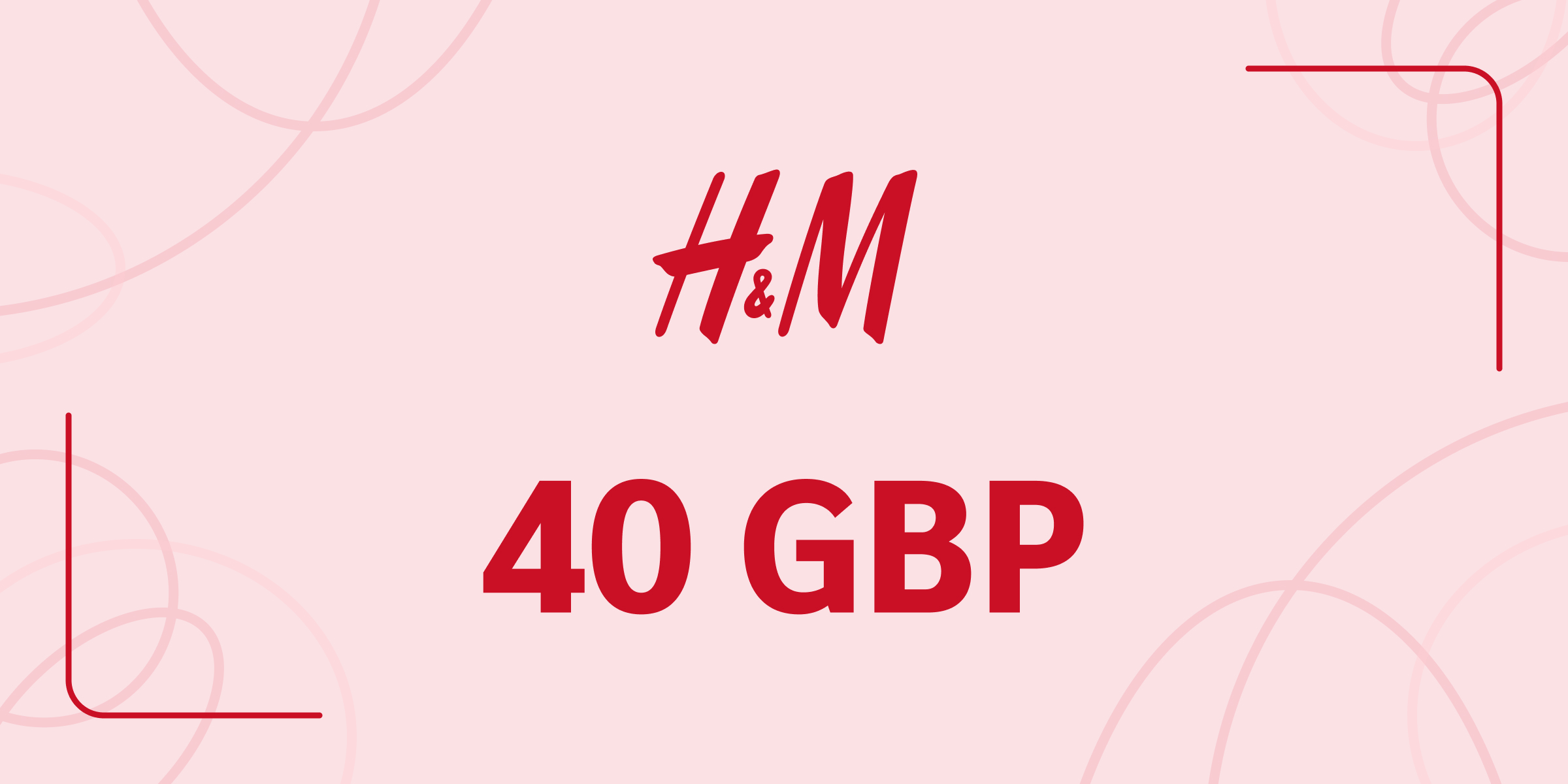 H and M Gift Card 40 GBP