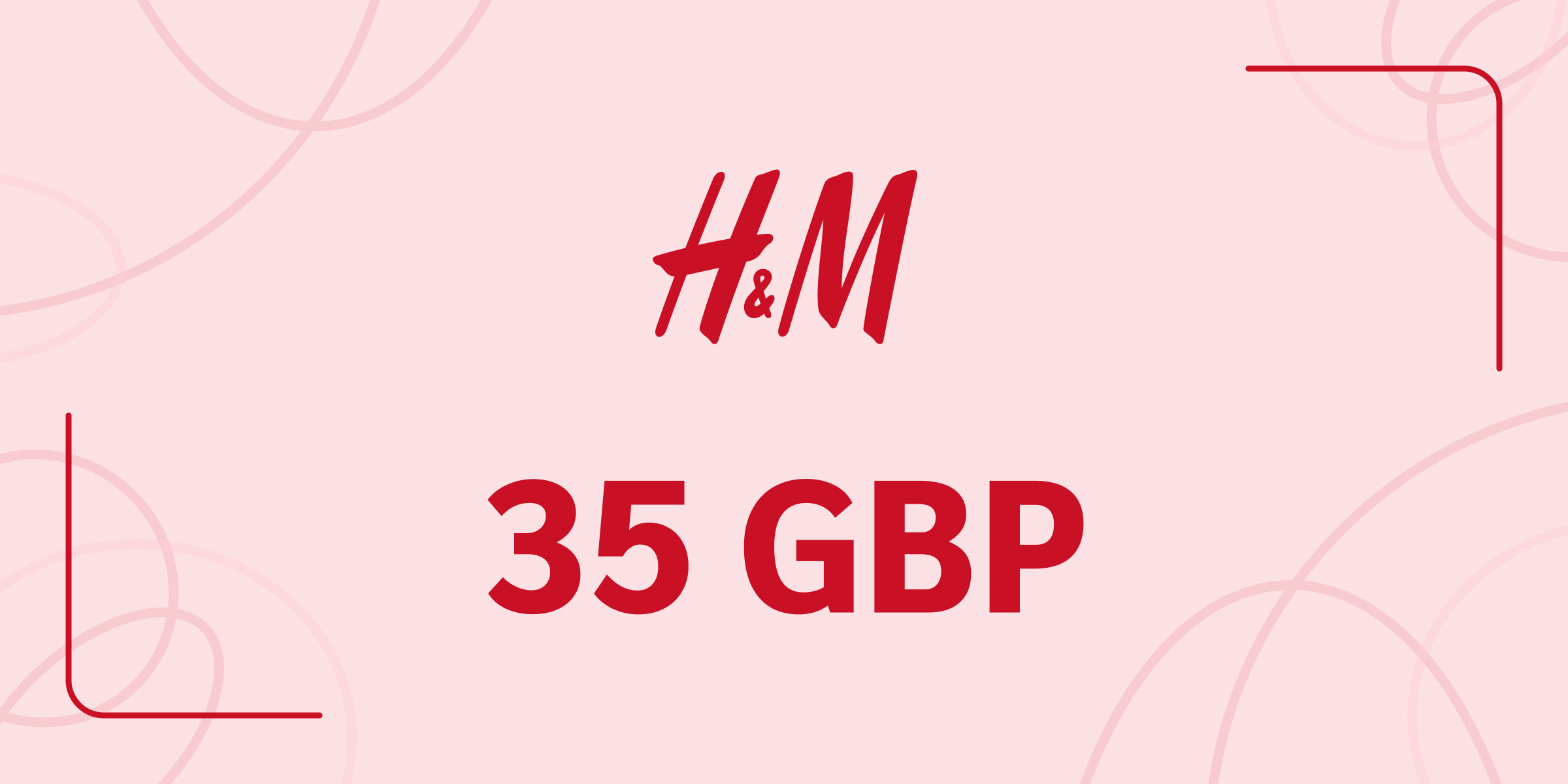 H and M Gift Card 35 GBP