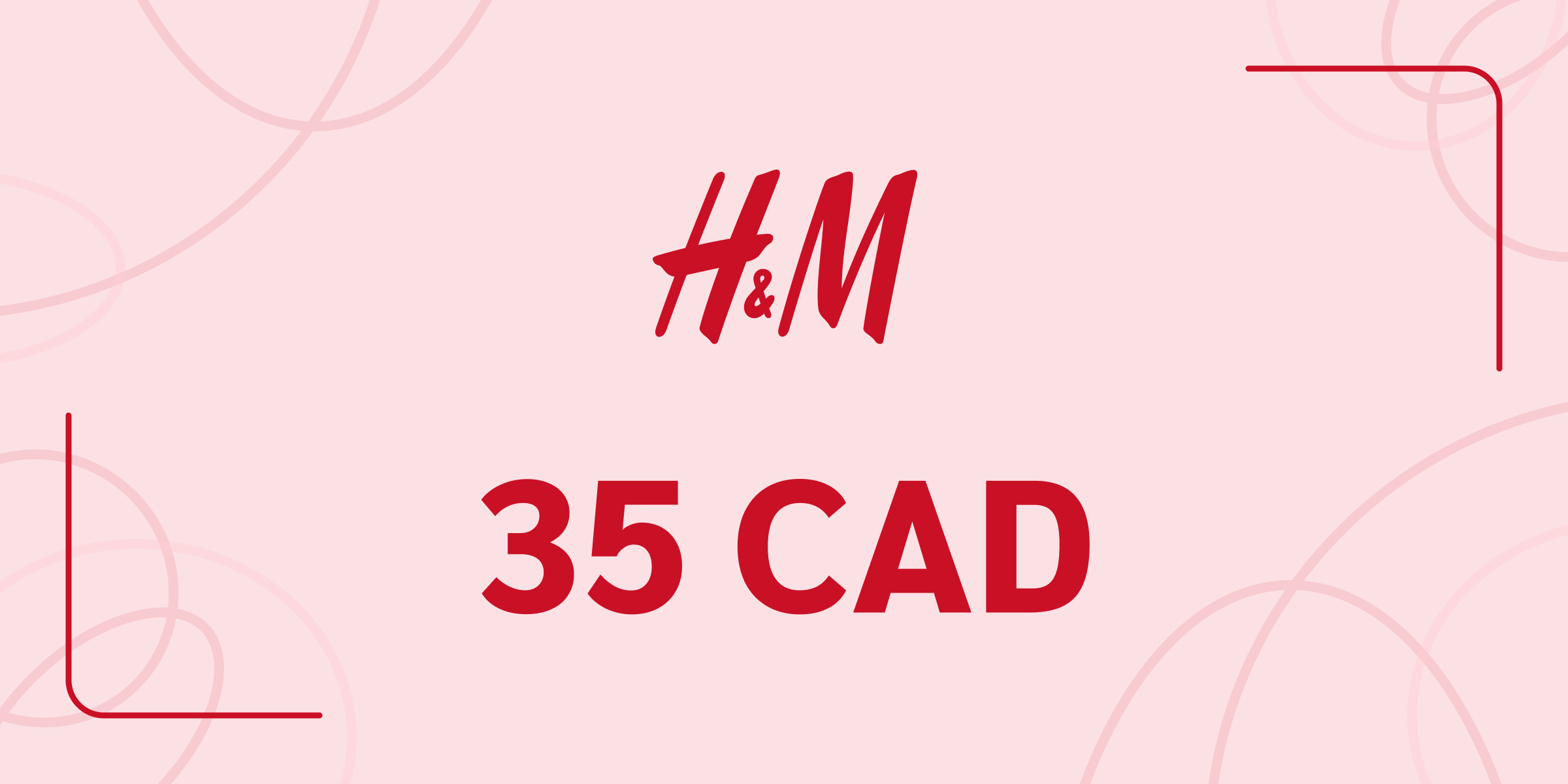 H and M Gift Card 35 CAD