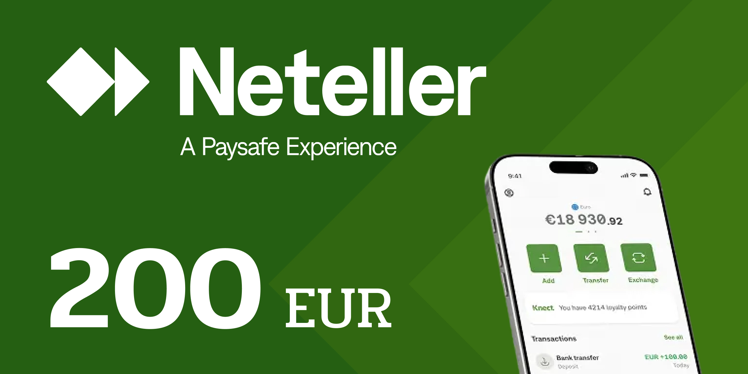 Neteller Gift Card 200 EUR
