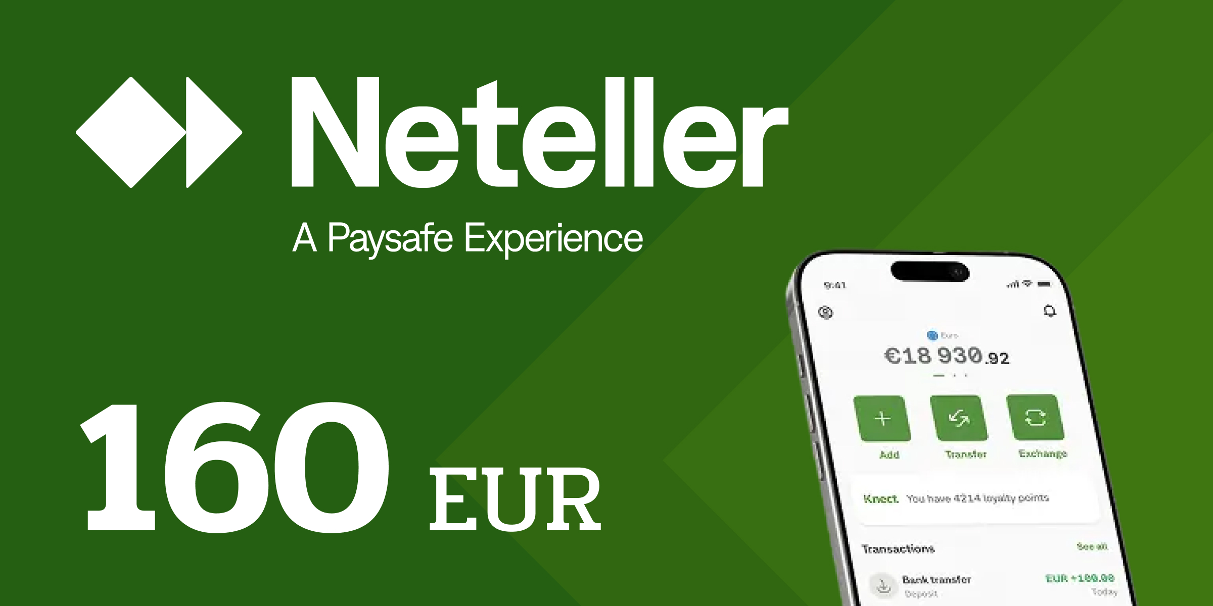 Neteller Gift Card 160 EUR