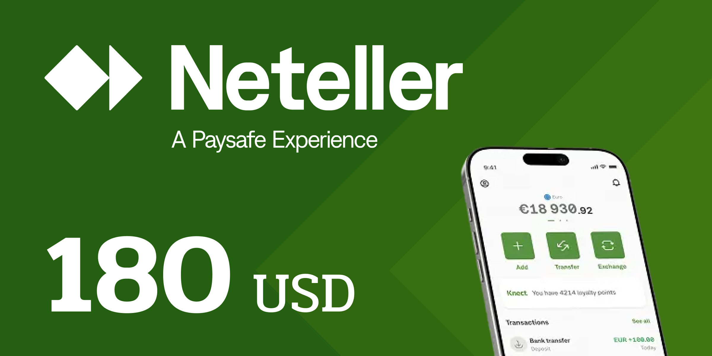 Neteller Gift Card 180 USD