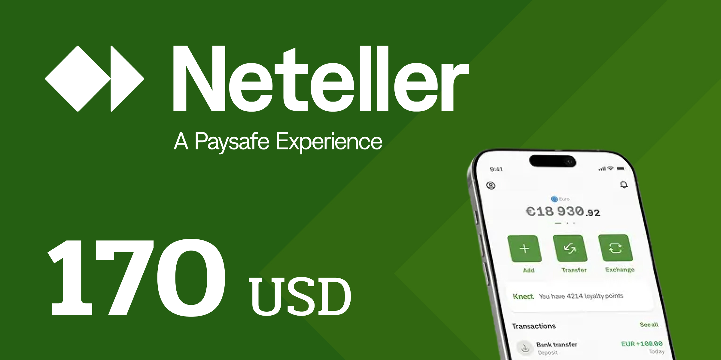 Neteller Gift Card 170 USD
