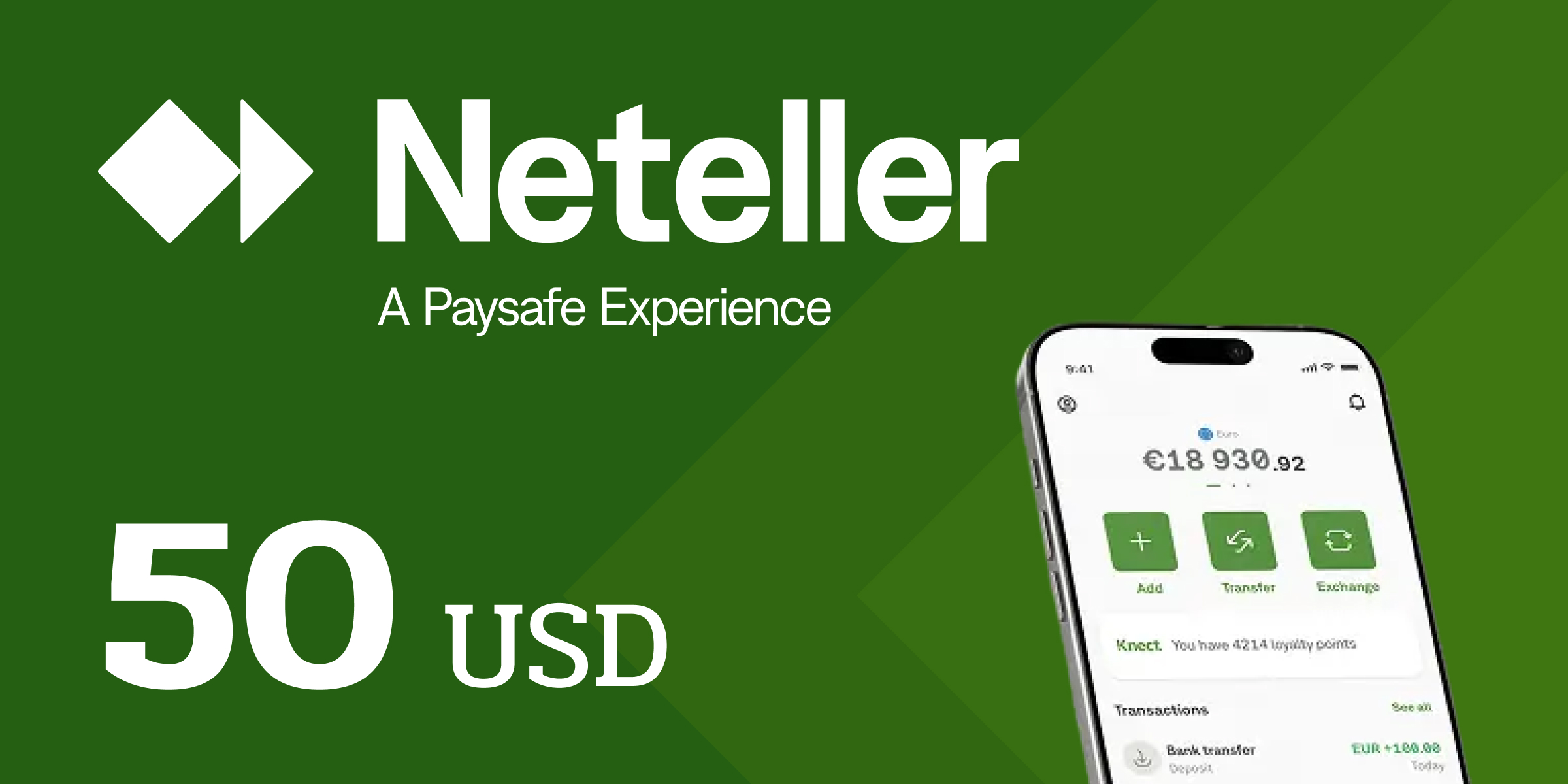 Neteller Gift Card 50 USD